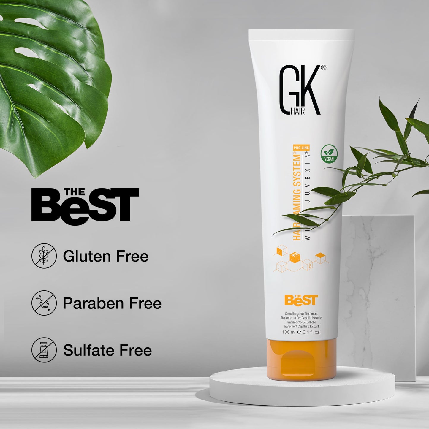 Traitement capillaire à la kératine, contrôle des frisottis, crème lissante longue durée pour cheveux secs, abîmés et sans frisottis - Complexe brésilien professionnel pour un lissage soyeux - 96 g