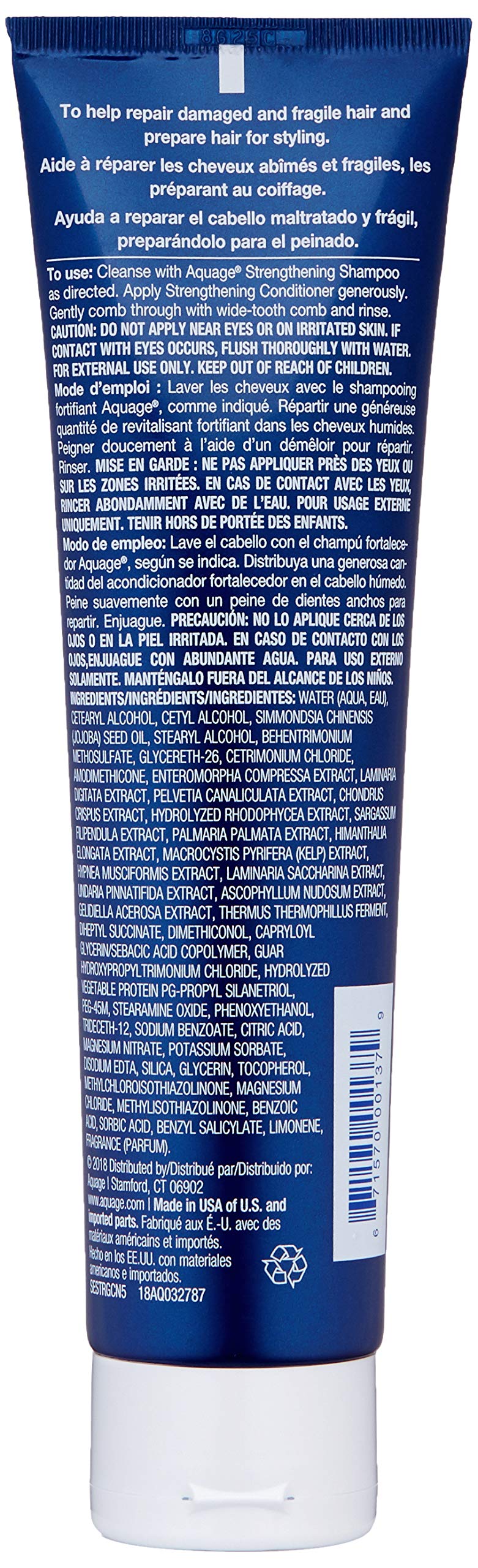 Après-shampoing fortifiant AQUAGE SeaExtend, préserve la couleur des cheveux et protège de la chaleur, 140 ml