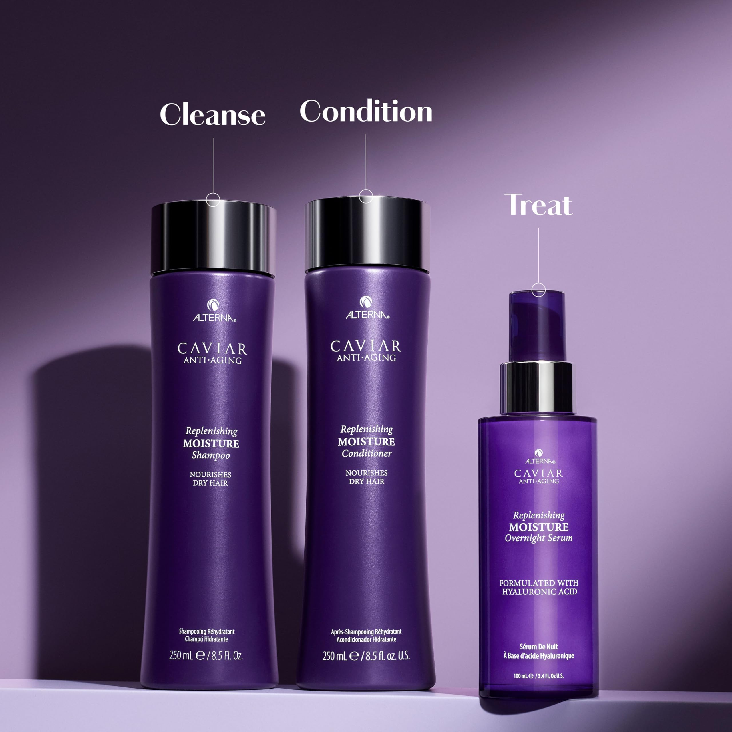 Alterna Caviar Anti-Aging Replenishing Moisture Overnight Serum 3.4oz | Leave In Hair Treatments for Dry, Damaged Hair |Nourishes, Restores with Humidity & Heat Protection