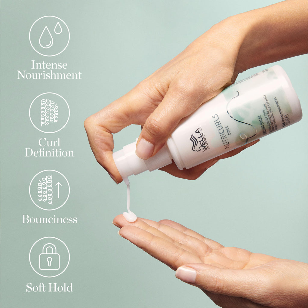Wella Professionals Nutricurls Curlixir Balm | Defining Leave-in Cream for Curls | Intense Nourishment | Soft Hold & 24H Curl Definition | 5.07 Fl Oz