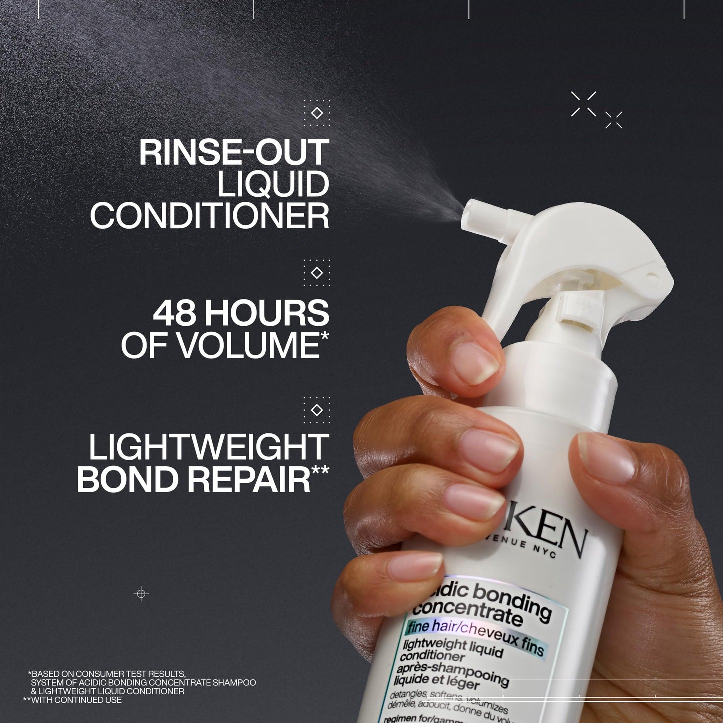 Après-shampoing liquide léger Redken Bonding pour cheveux abîmés | Volume et soin | Concentré acide bonding | Spray après-shampoing sans sulfate | Pour cheveux fins ou clairsemés | 200 ml