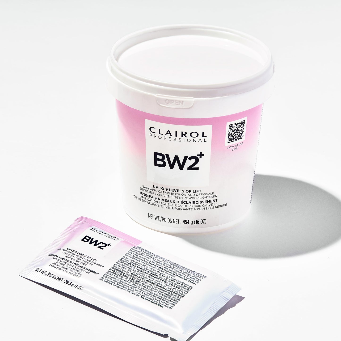 White Smoke Clairol Professional BW2+ Dedusted Extra Strength Powder Lightener for Hair Highlights, 1 oz.