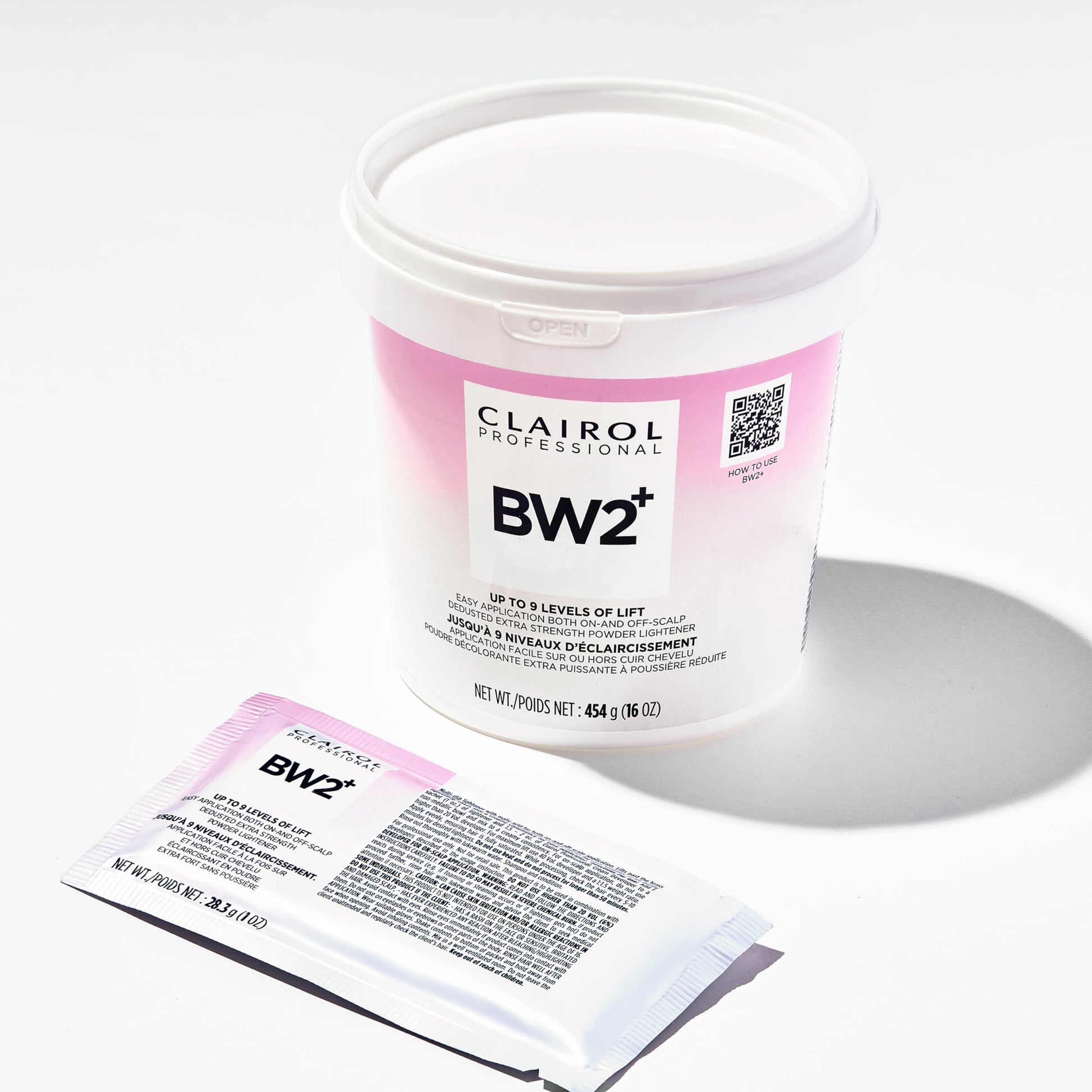 White Smoke Clairol Professional BW2+ Dedusted Extra Strength Powder Lightener for Hair Highlights, 1 oz.
