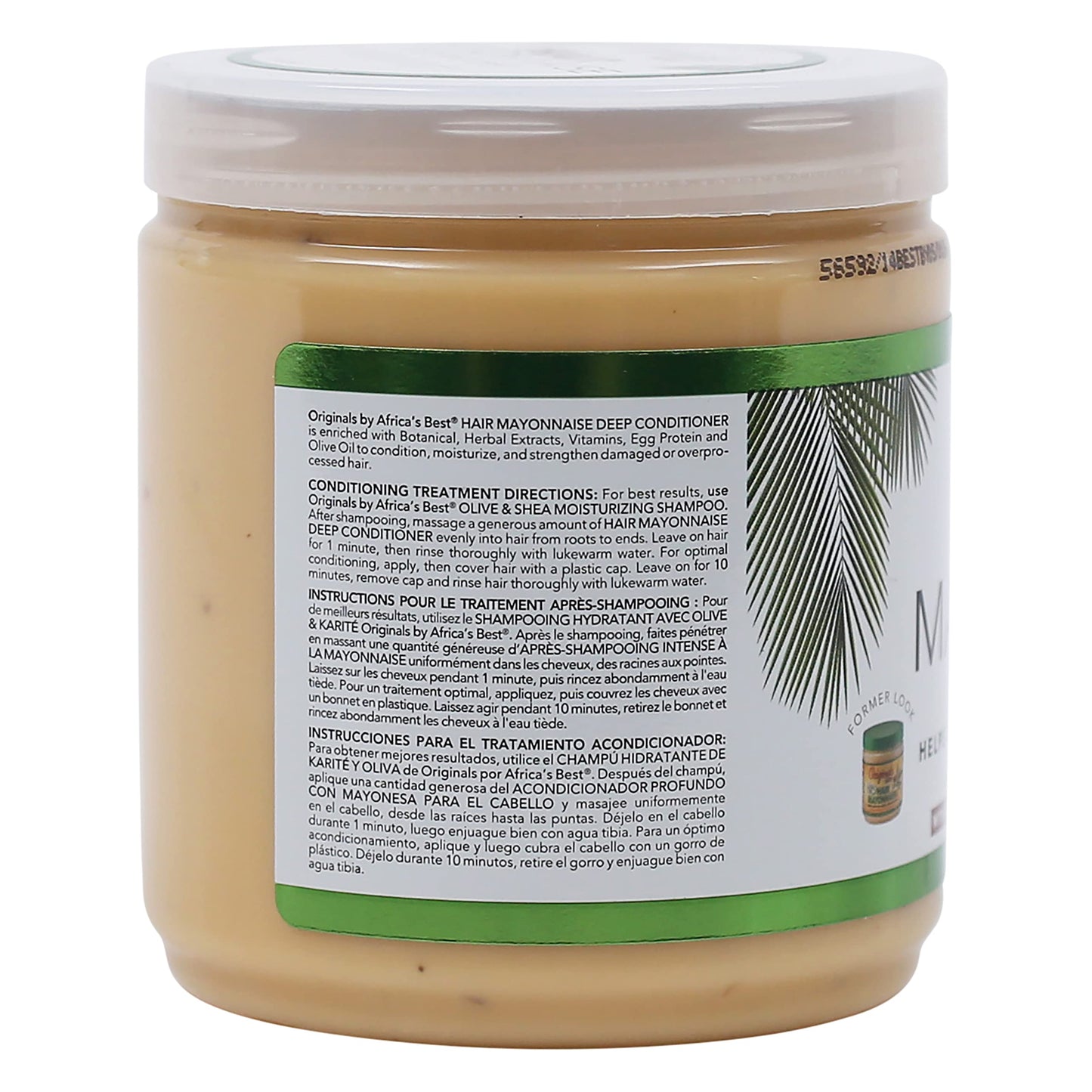 Dark Gray Originals By Africa's Best Hair Mayonnaise Conditioner – 2 Pack (15 oz Jars) – Enriched with Herbal Extracts, Egg Protein & Olive Oil for Deep Conditioning & Repair