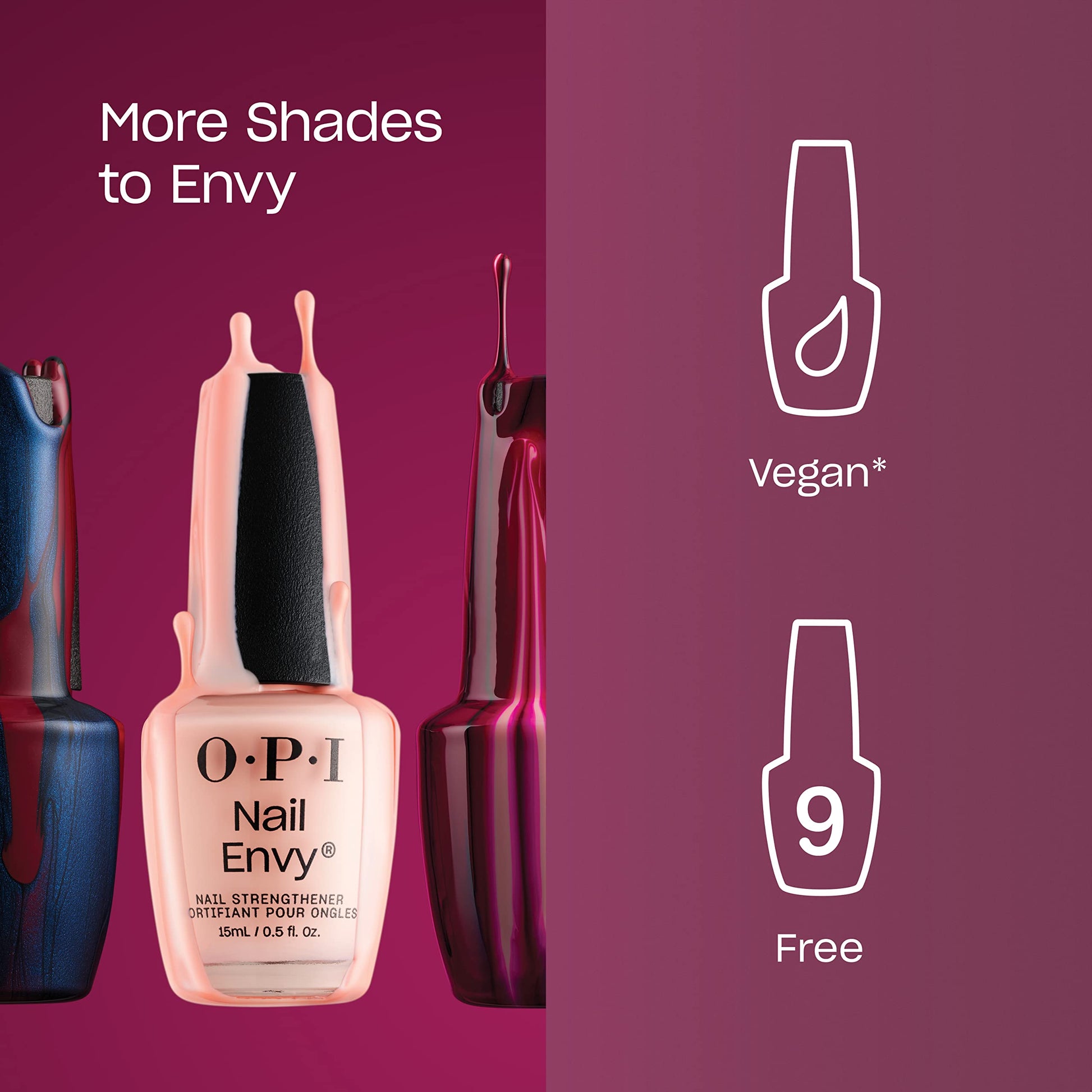 Dim Gray OPI Repair Mode Bond Building Nail Serum, Patented Ulti-Plex Technology ™, Keratin Protein, Clear, 0.3 fl oz + OPI Nail Envy, Nail Strengthening Treatment, Big Apple Red, 0.5 fl oz, Vegan Formula