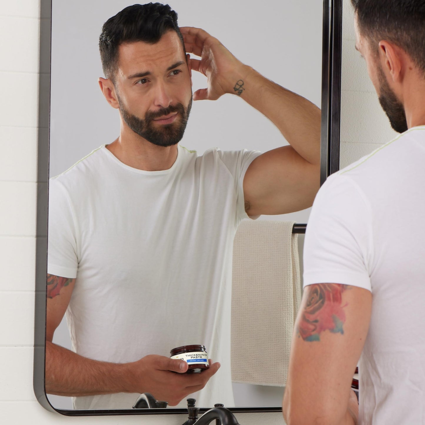 Cremo Mens Hair Paste - Premium Barber Grade Thickening Paste with High Hold and Low Shine, 4 Oz