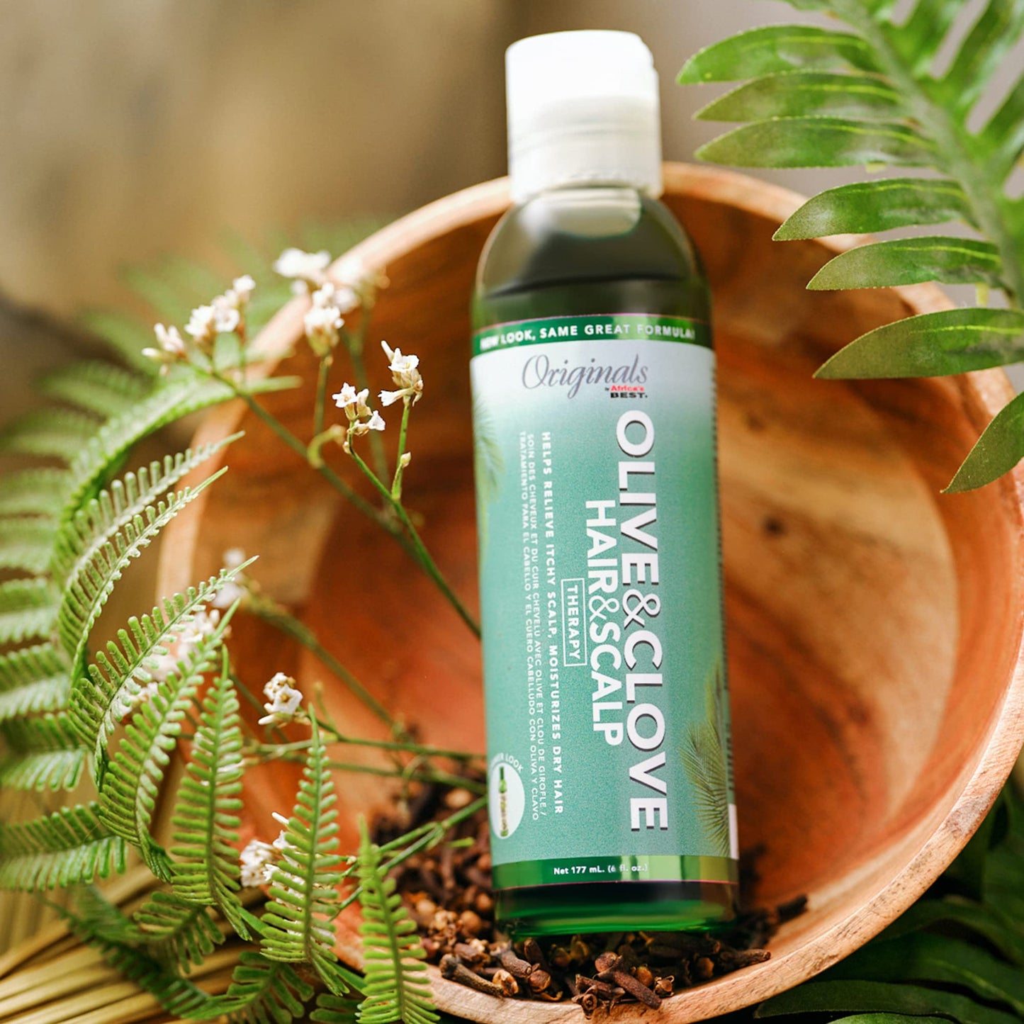 Originals by Africa's Best Olive & Clove Oil Therapy, Natural Treatment That Helps Repair Dry, Weak or Brittle Hair, Scalp Dryness, Itching and Flaking, 6 oz