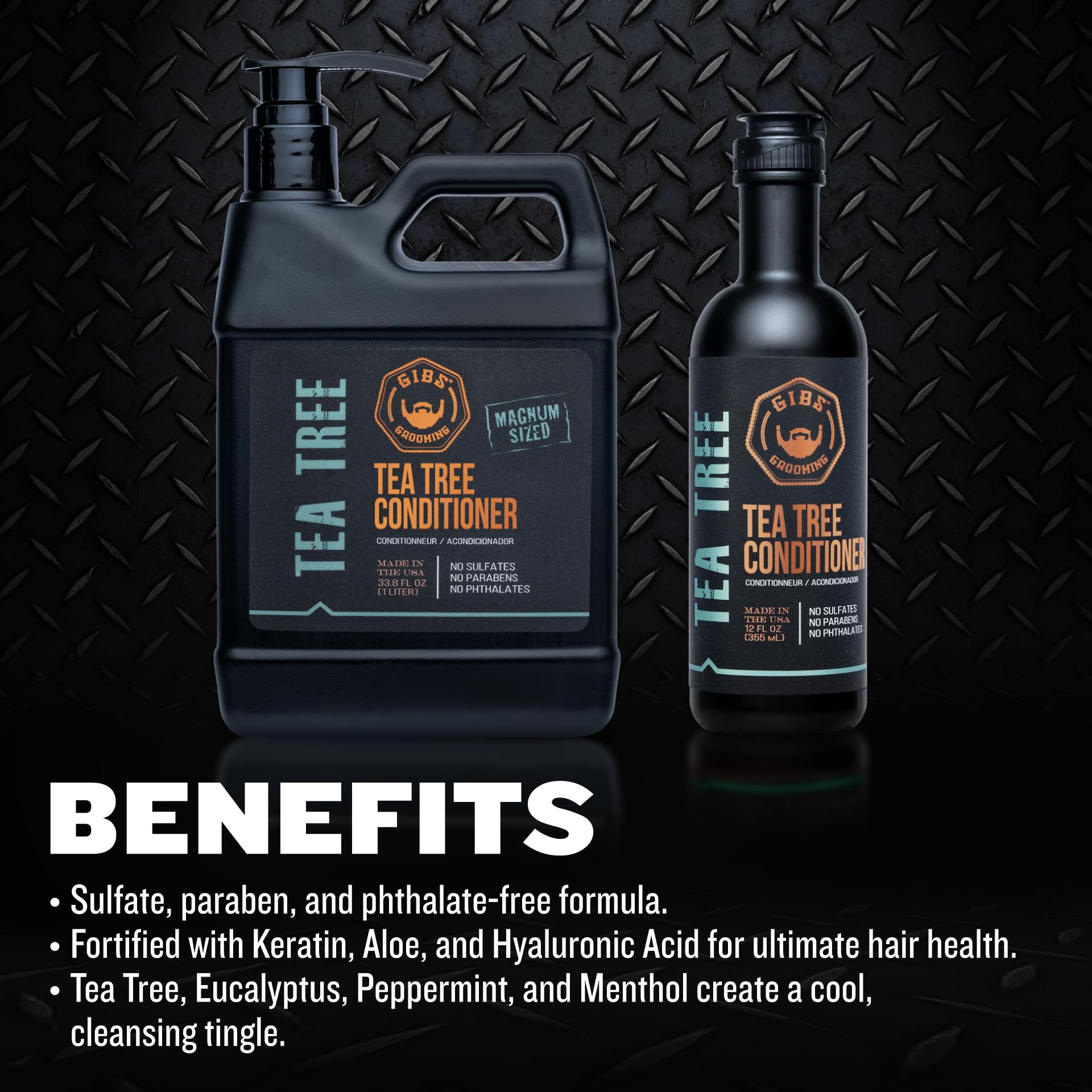 Black GIBS Grooming Tea Tree Conditioner, 12 fl. oz.