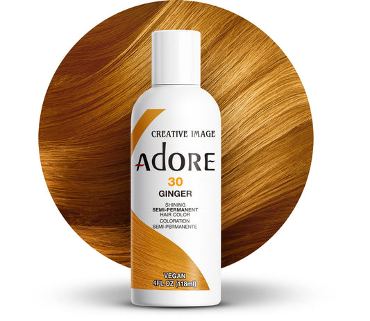 Adore Semi Permanent Hair Color - Vegan and Cruelty-Free Hair Dye - 4 Fl Oz - 030 Ginger (Pack of 1)