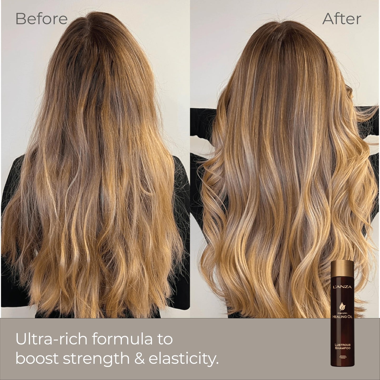 L'ANZA Keratin Healing Oil Lustrous Shampoo for Dry Damaged Hair, Moisture Shampoo Nourishes & Boosts Hair Shine & Strength, Sulfate Free, Cruelty Free Shampoo & Paraben Free Hair Care