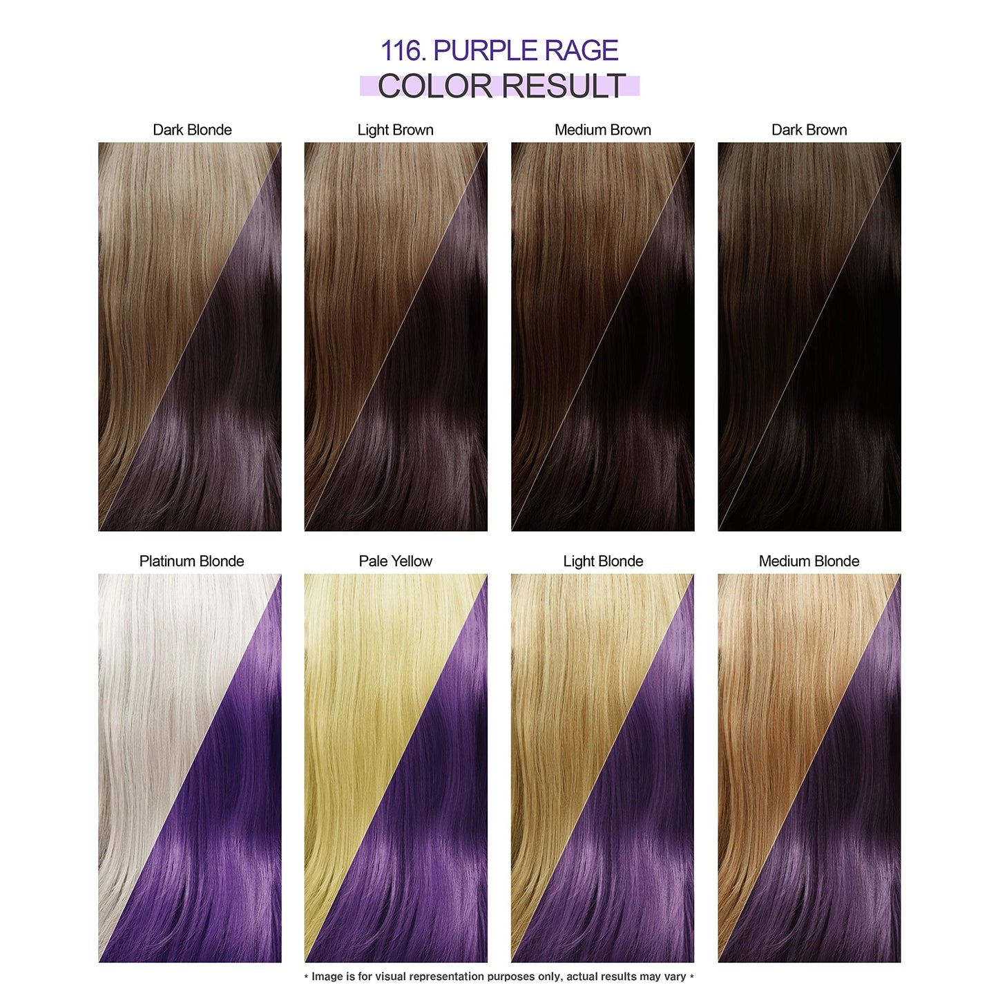 Adore Semi Permanent Hair Color - Vegan and Cruelty-Free Hair Dye - 4 Fl Oz - 116 Purple Rage (Pack of 1)
