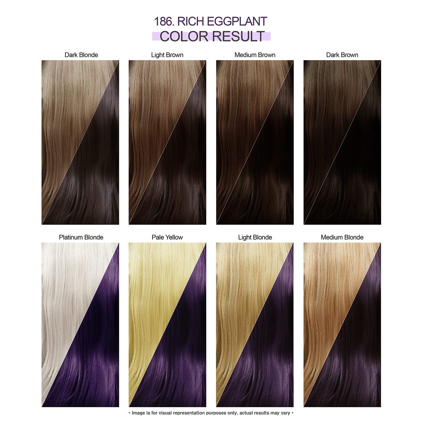 Adore Semi Permanent Hair Color - Vegan and Cruelty-Free Hair Dye - 4 Fl Oz - 186 Rich Eggplant (Pack of 1)