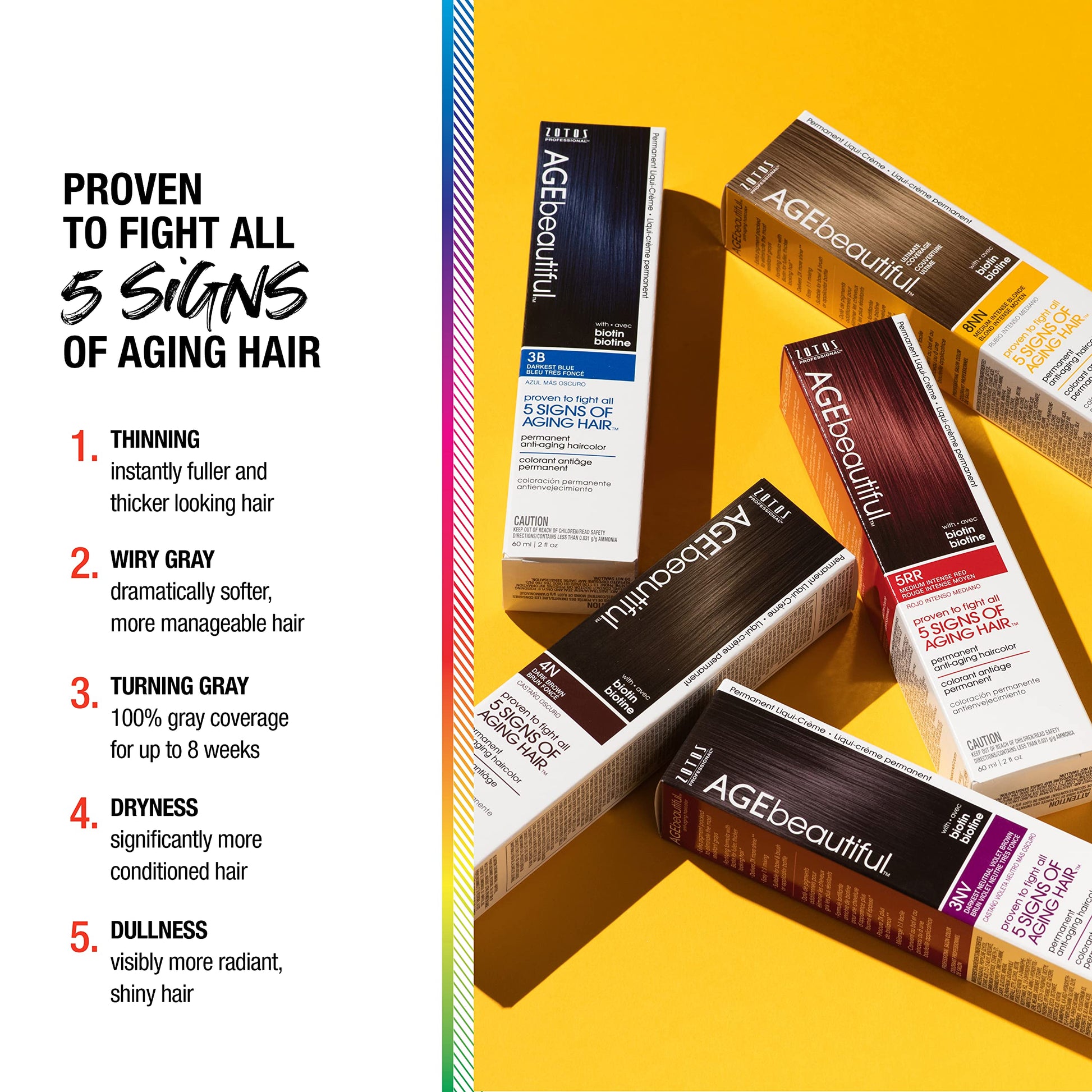 White Smoke AGE beautiful Permanent Hair Color Dye Liqui Creme | 100% Gray Coverage | Anti-Aging Haircolor | Biotin for Thicker, Fuller Hair | Professional Salon Coloring | 4N Dark Brown