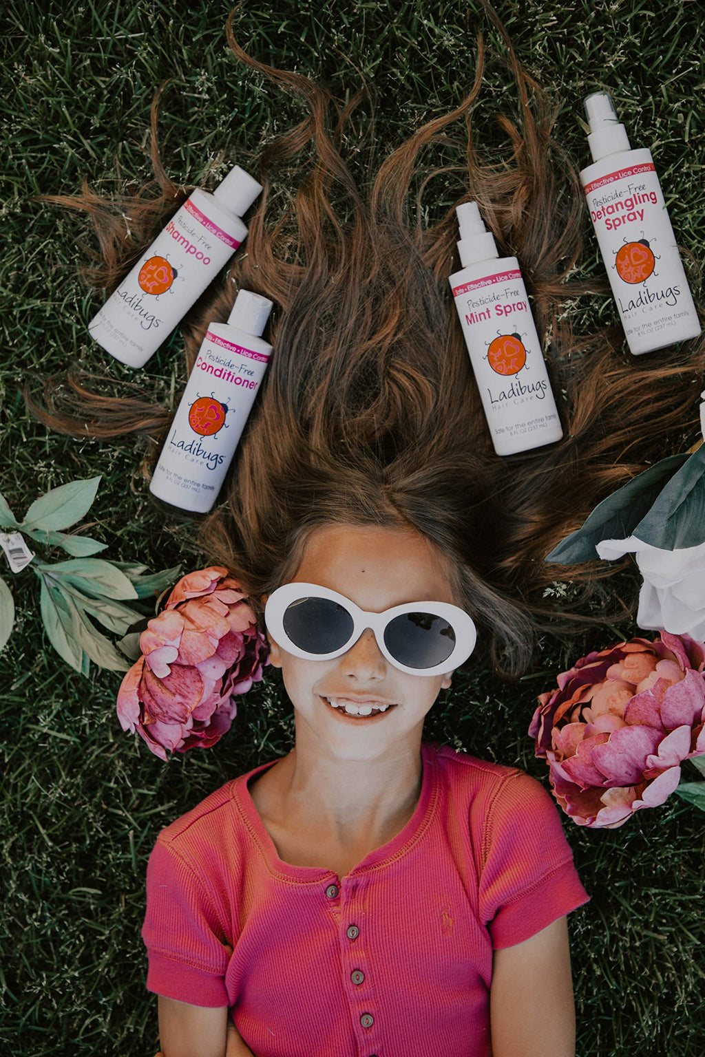 LADIBUGS Detangler Spray 8oz | Best Kids Hair Detangling | Leave-in Conditioner & Head Lice Deterrent | Natural, Sulfate-free, Made in the USA