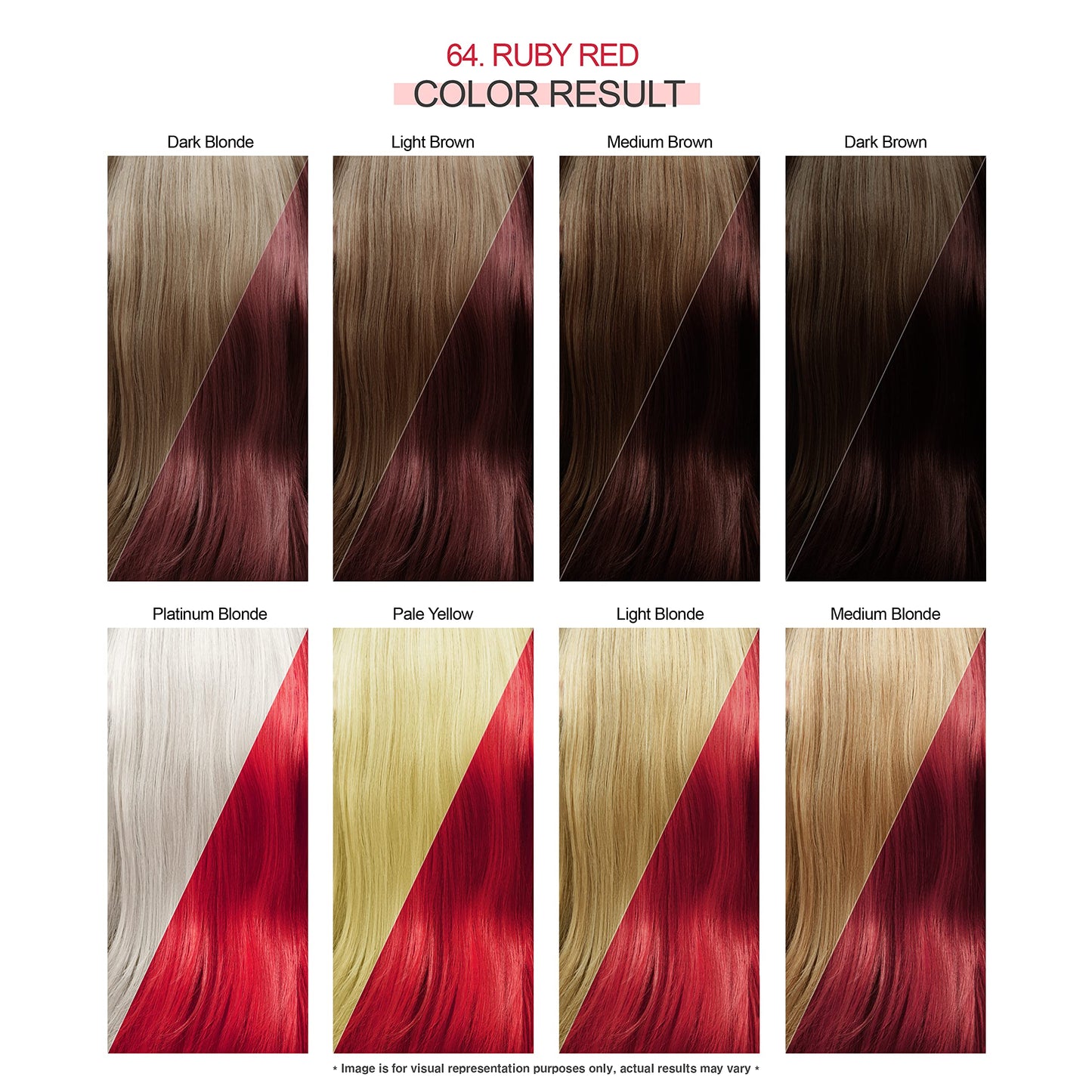 Adore Semi Permanent Hair Color 064 Ruby Red, 4 Fl Oz (Pack of 3)
