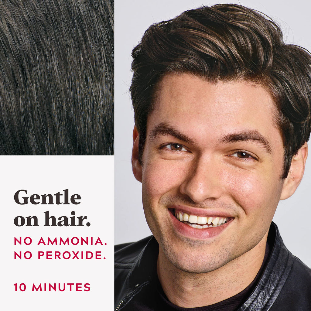 Just For Men Easy Comb-In Color Mens Hair Dye, Easy No Mix Application with Comb Applicator - Dark Brown, A-45, Pack of 1