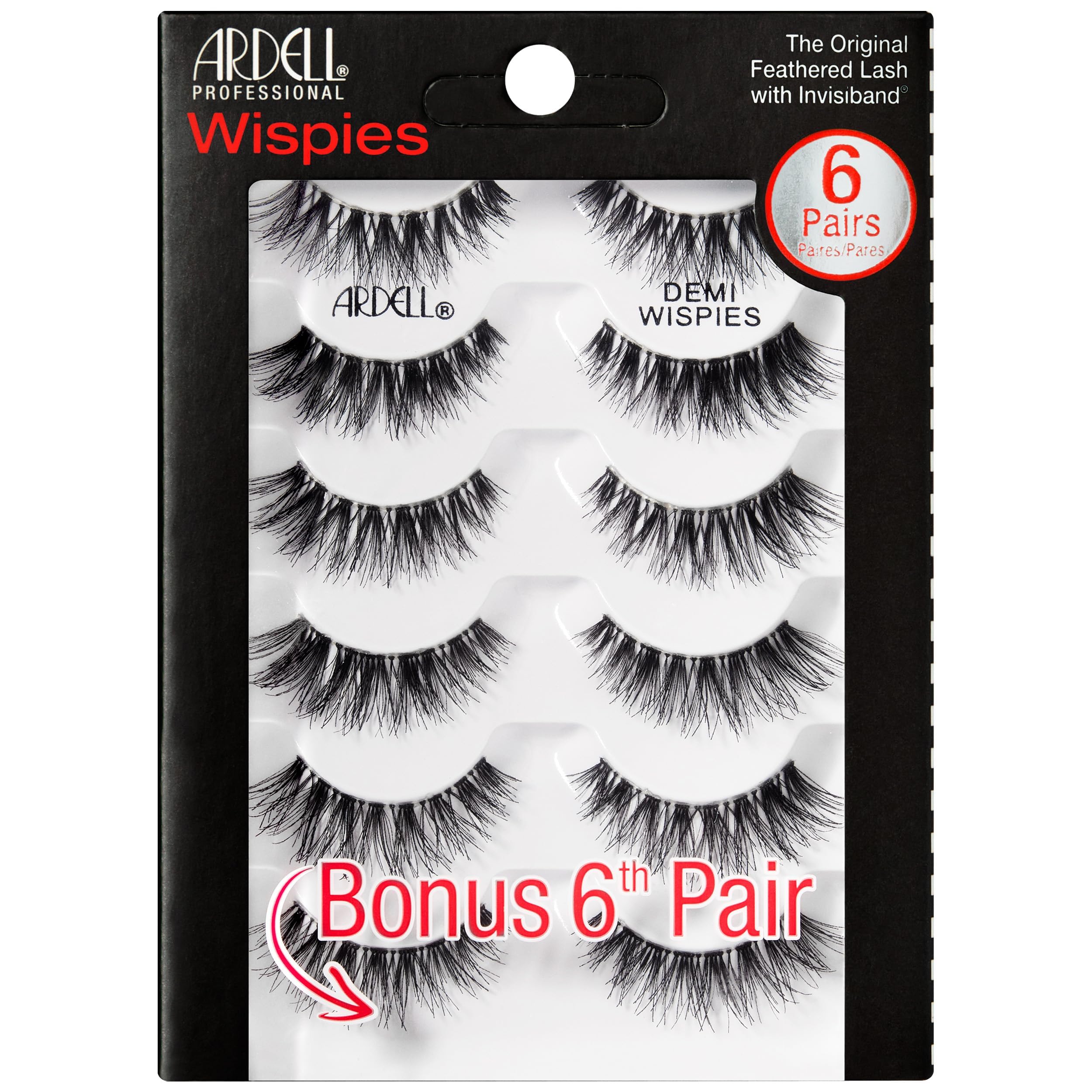 Ardell Demi Wispies Eyelashes – Multi-Dimensional, Eyelashes Natural Look, 6 Pairs