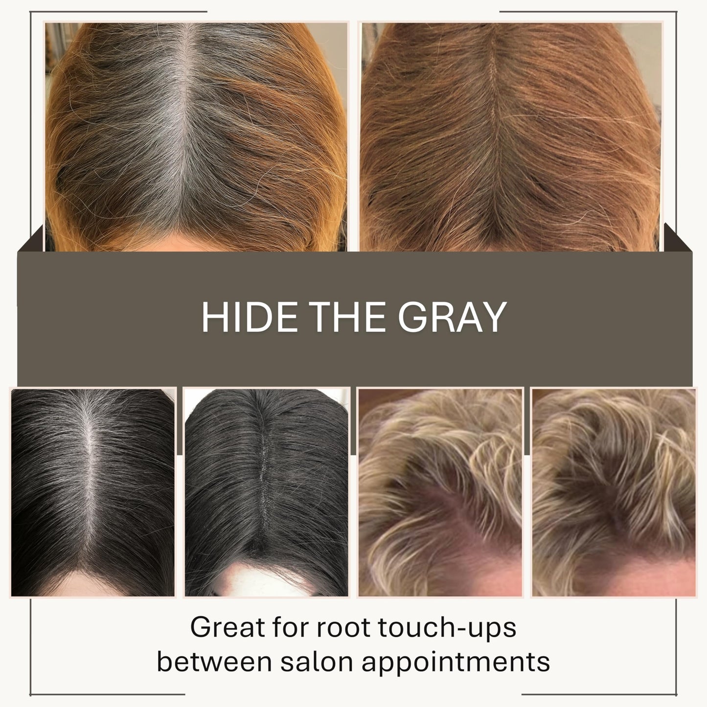 Dark Olive Green Joan Rivers Great Hair Day Root Touch Up Powder – Fill-in Powder for Thicker, Fuller Looking Hair (Brunette)