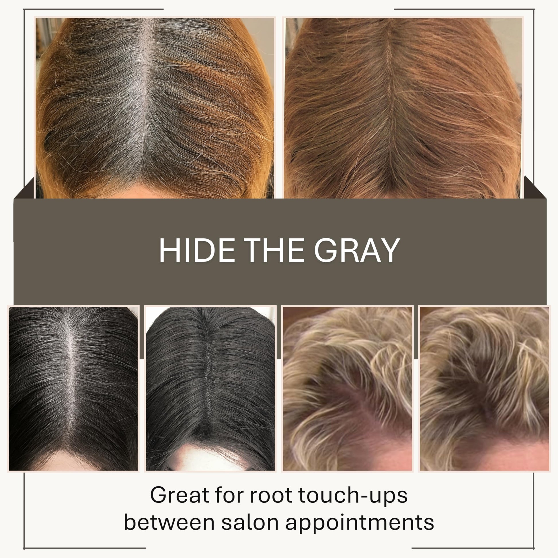 Dark Olive Green Joan Rivers Great Hair Day Root Touch Up Powder – Fill-in Powder for Thicker, Fuller Looking Hair (Brunette)