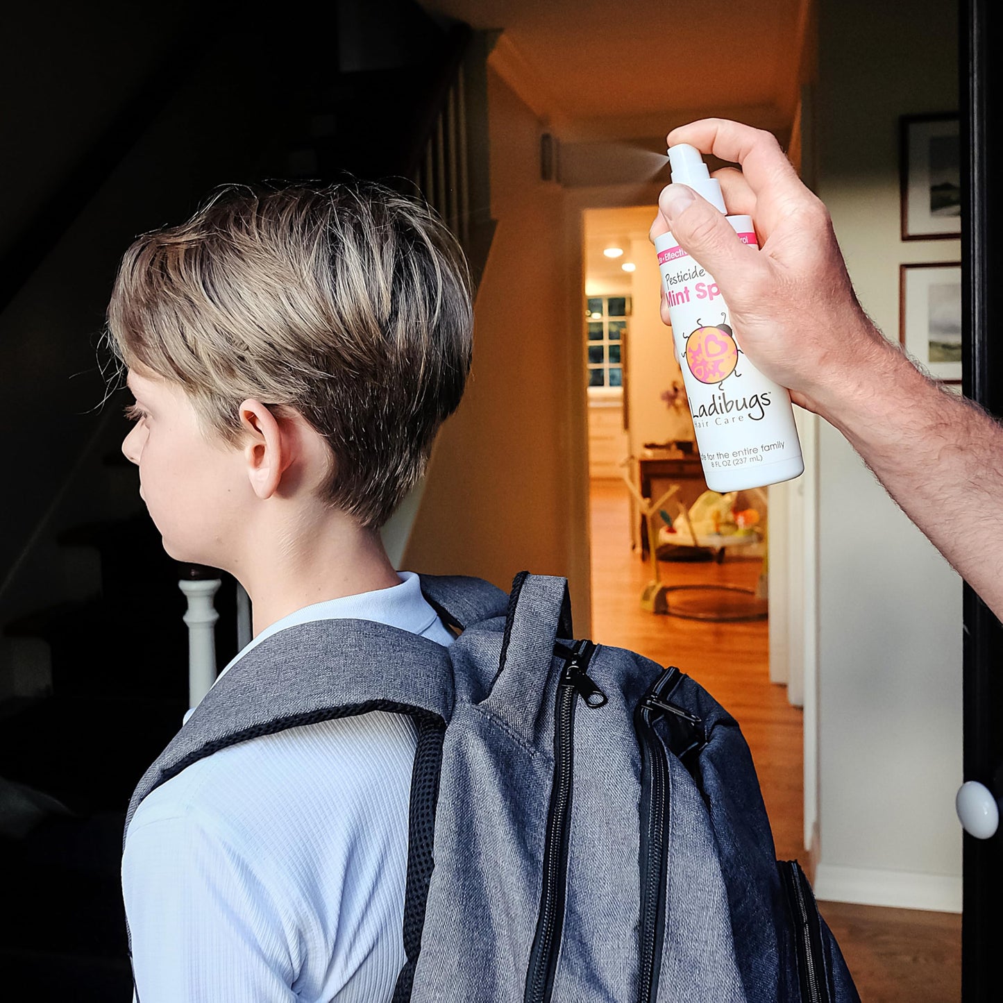 Ladibugs Lice Prevention Mint Spray 8oz | Natural Ingredients | Highly Effective Lice Treatment Spray | Daily Use