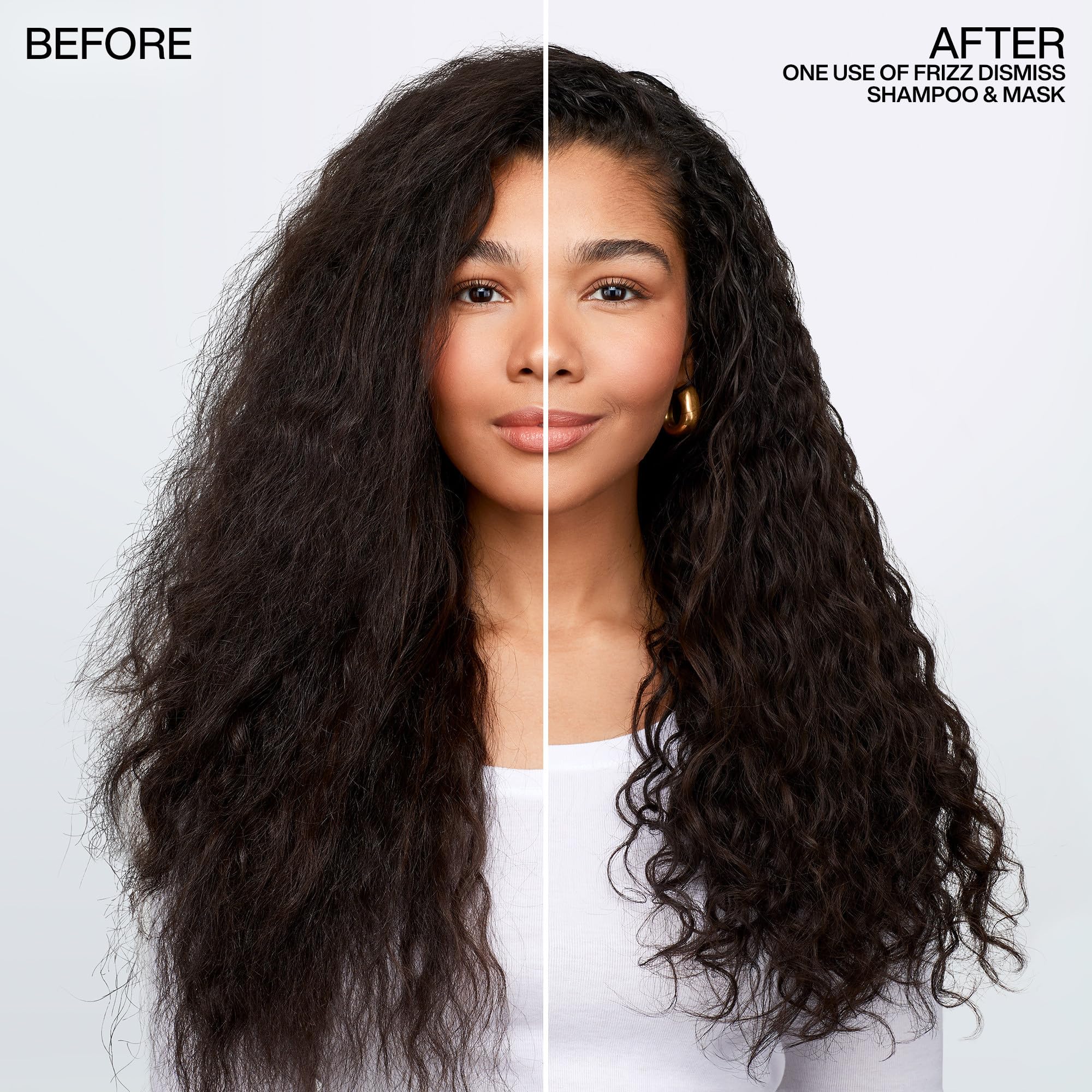 Redken Frizz Dismiss Shampoo | Sulfate Free Shampoo For Frizzy Hair | Gently Cleanses, Smooths, and Adds Shine | Weightless Long-Lasting Frizz Control | Humidity Protection | Anti Frizz
