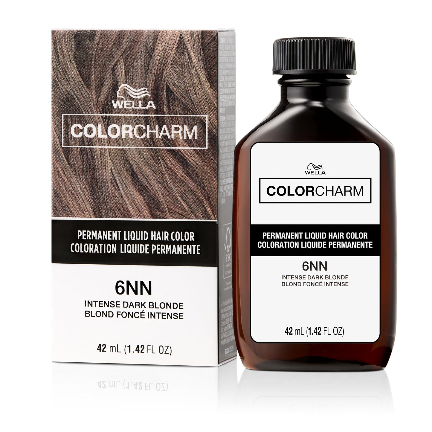 White Smoke COLORCHARM Permanent Liquid Hair Color | 6NN Intense Dark Blonde | Up to 100% Gray Coverage | 1.42 Fl Oz