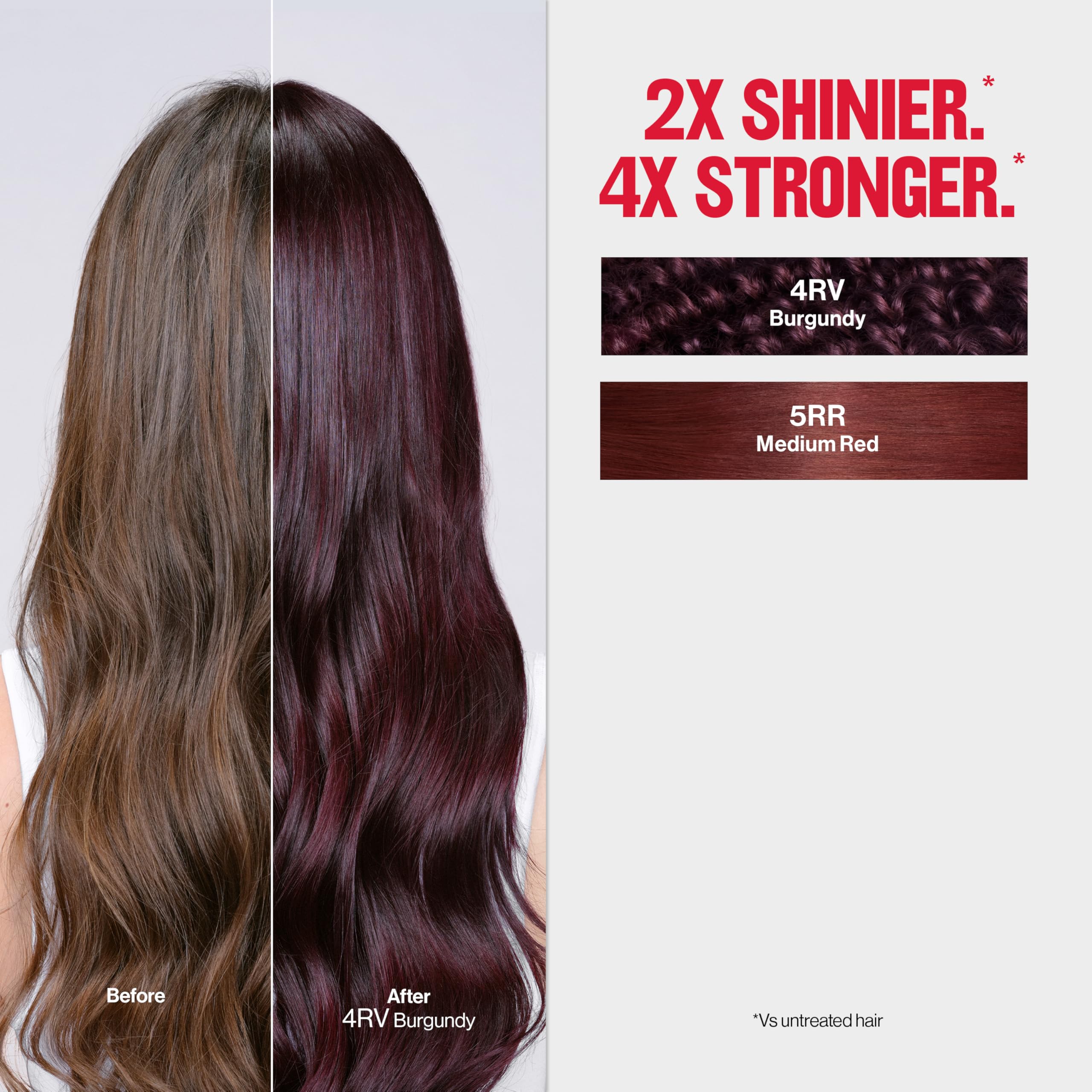 Revlon ColorSilk Tone + Gloss + Care Demi Permanent Hair Color, Dye Kit with Leave-In Scalp and Haircare Serum, 2x Shinier, 4x Stronger, 5RR Medium Red, 4.5 fl oz
