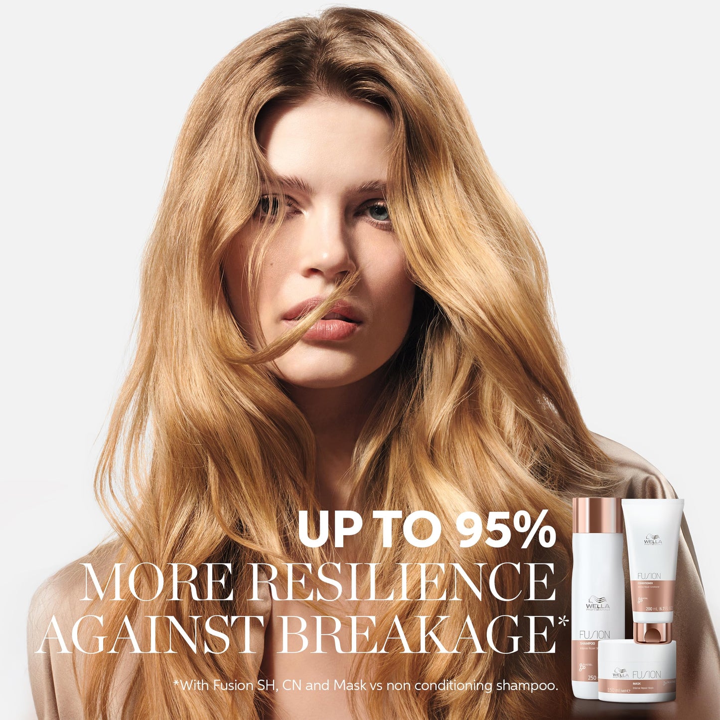 White Smoke Wella Professionals Fusion Intense Repair Shampoo for Damaged Hair | Repairs, Strengthens & Protects Against Breakage for Smooth, Silky Hair | 8.4 Fl Oz