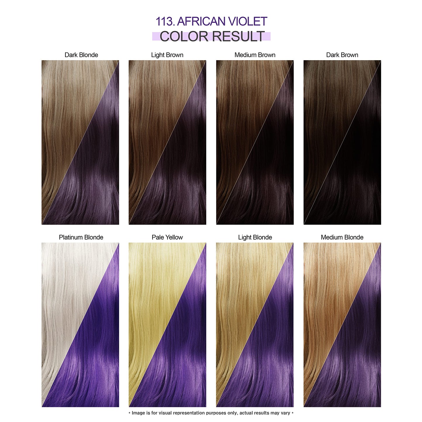 Adore Semi Permanent Hair Color - Vegan and Cruelty-Free Hair Dye - 4 Fl Oz - 113 African Violet (Pack of 1)