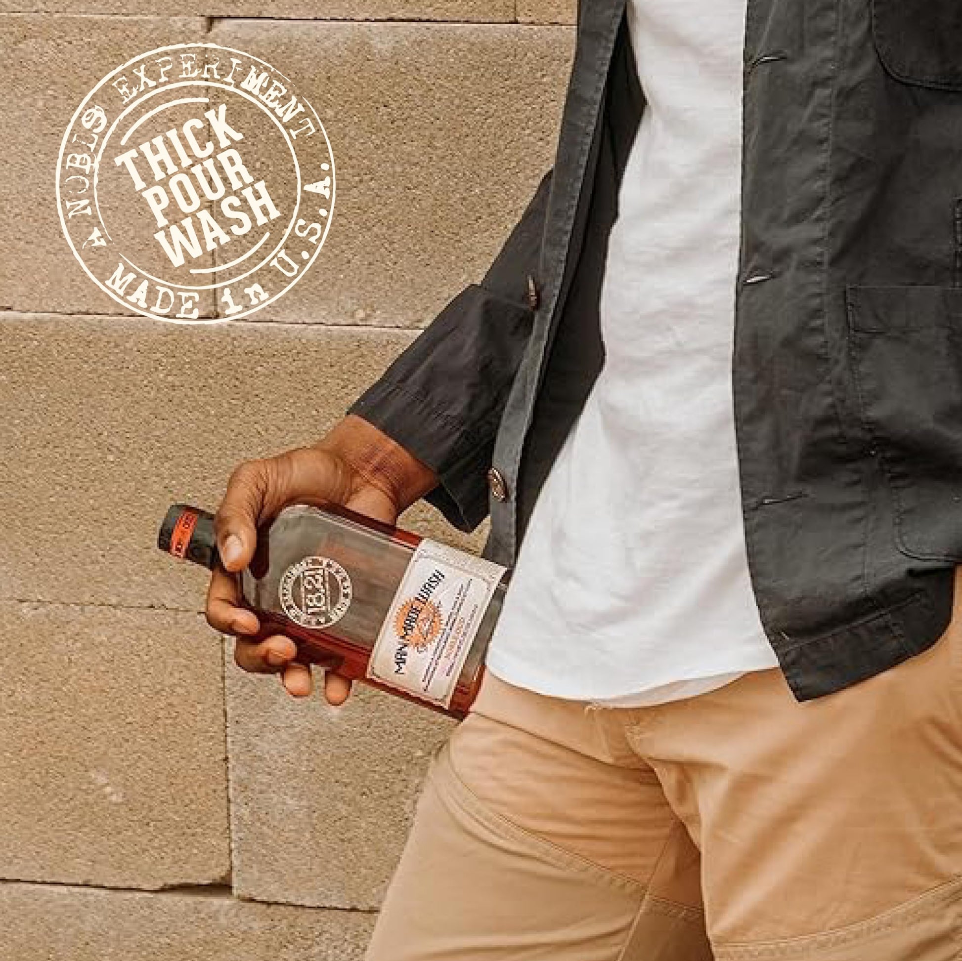 Rosy Brown 18.21 Man Made Original Noble Oud 3-in-1 Body Wash, Shampoo, & Conditioner for Men, All Hair & Skin Types, Strengthens and Moisturizes in a Manly Aroma, 18oz