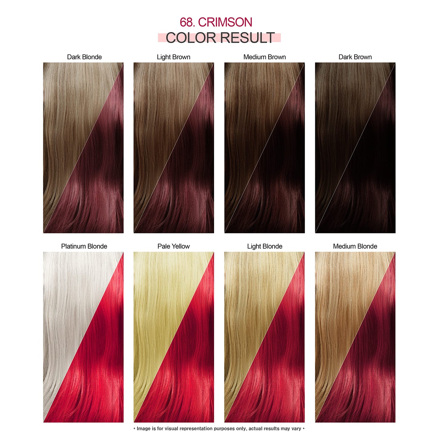 Adore Semi Permanent Hair Color - Vegan and Cruelty-Free Hair Dye - 4 Fl Oz - 068 Crimson (Pack of 1)