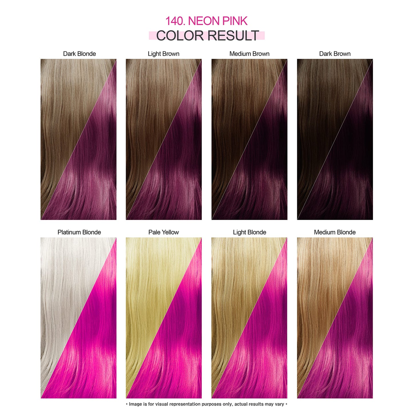 Adore Semi Permanent Hair Color - Vegan and Cruelty-Free Hair Dye - 4 Fl Oz - 140 Neon Pink (Pack of 1)