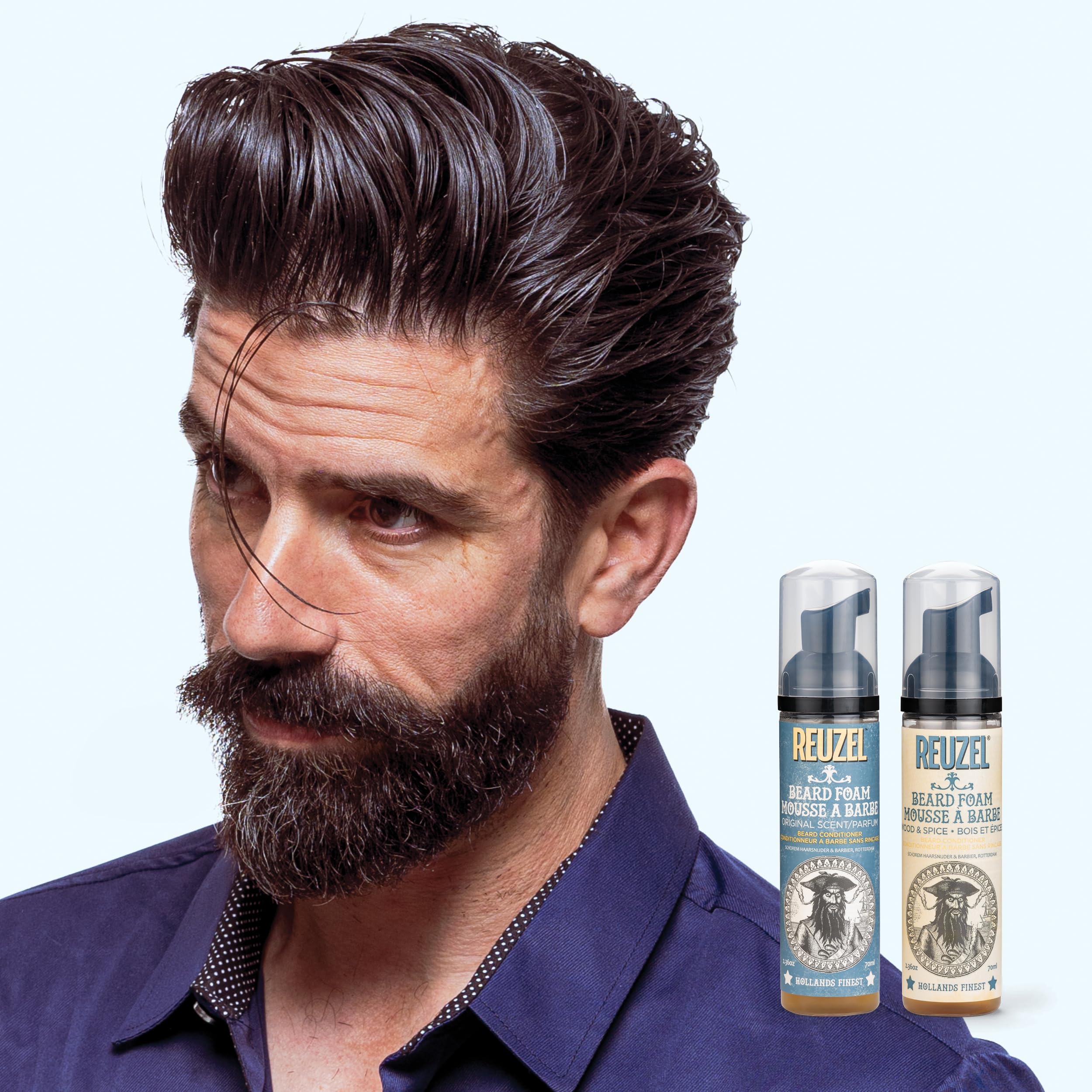Reuzel Beard Foam, Reduces Beardruff And Itchy Skin, 2.36 Oz