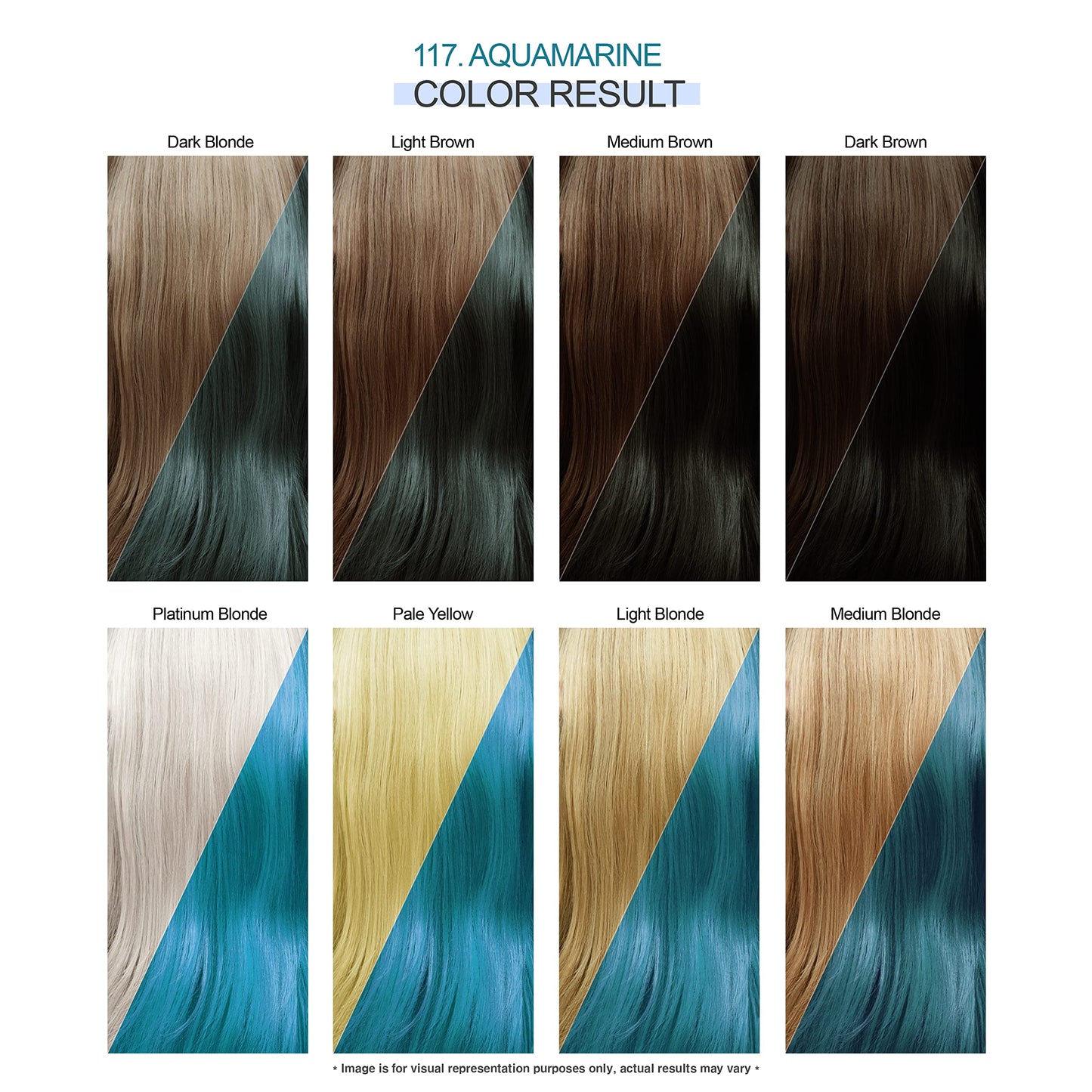 Adore Semi Permanent Hair Color - Vegan and Cruelty-Free Hair Dye - 4 Fl Oz - 117 Aquamarine (Pack of 1)