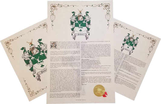 Mr Sweets Lanza - Coat of Arms, Crest & History 3 Print Combo - Surname Origin: Italian Italy