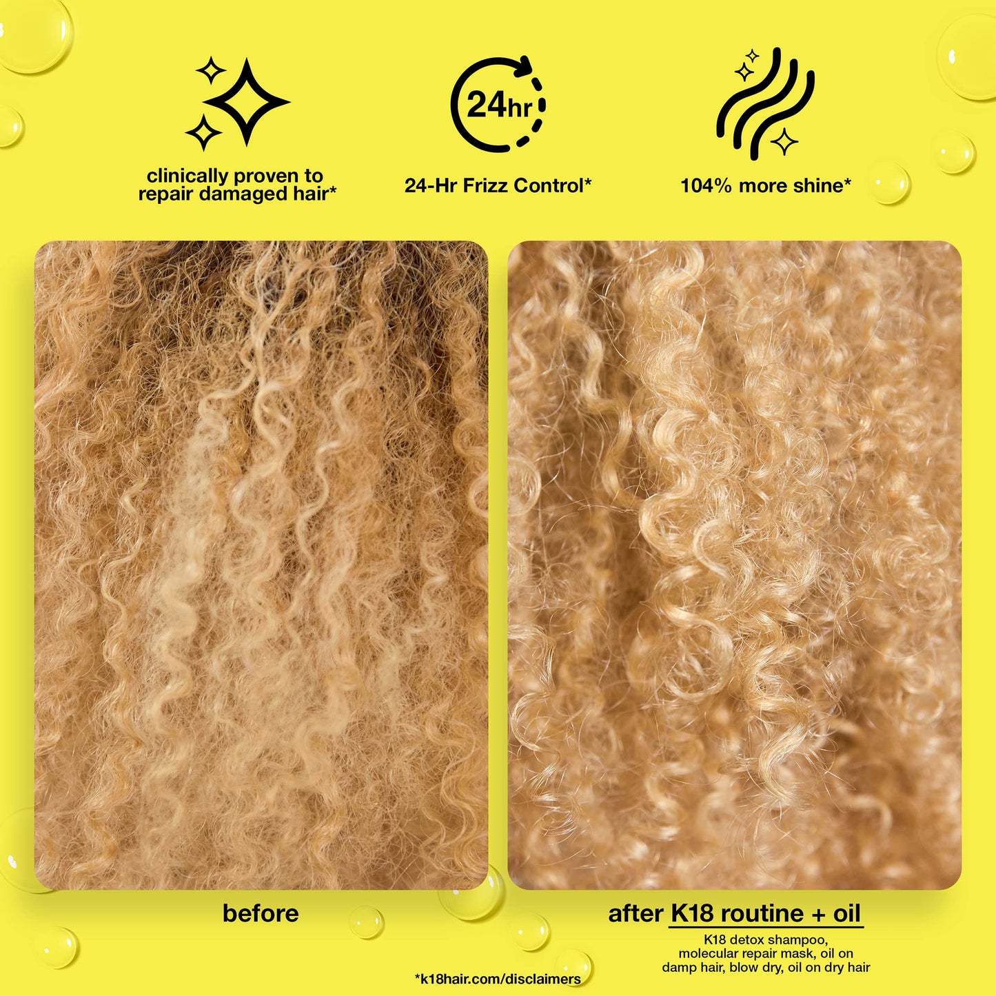 K18 修复套装 - 免洗修复发膜、4 分钟快速护理（50 毫升）和轻盈护发油（30 毫升）