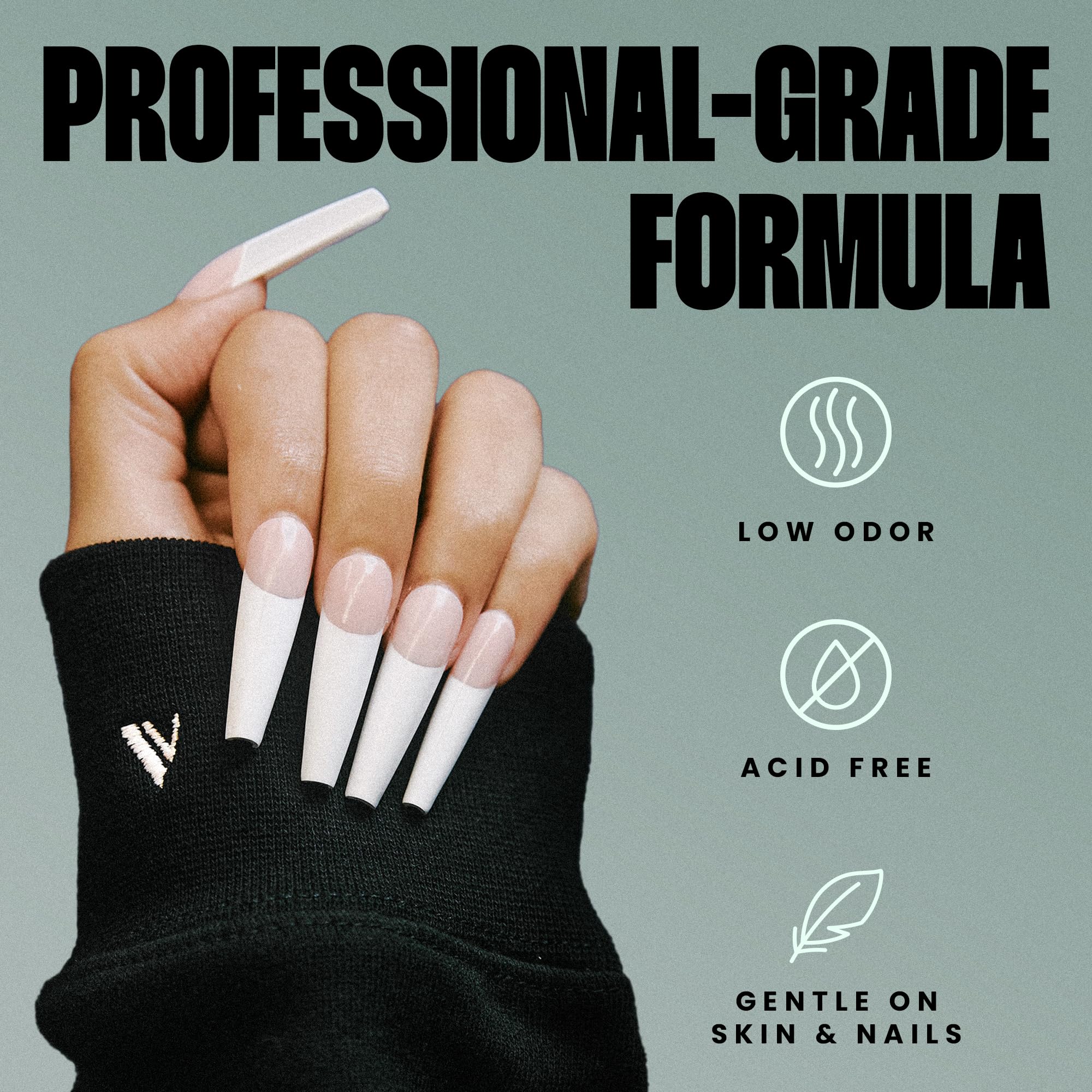V Beauty Pure Super Bond Nail Primer - Long-Lasting & Low-Odor Nail Prep Bond Primer for Nail Polish, Gel & Acrylic - Nail Care Product for Professional Salons & Home Manicures & Pedicures, 15 ml
