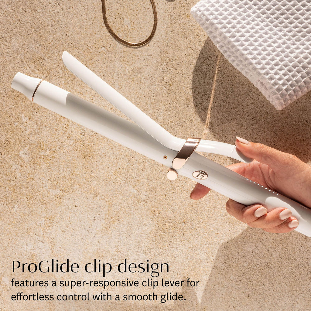 T3 SinglePass Curl X Extra-Long Barrel 1", 1.25", 1.5" Curling Iron with 9 Heat Settings and Ceramic Barrel for Fast Styling and Lasting Results on All Hair Types