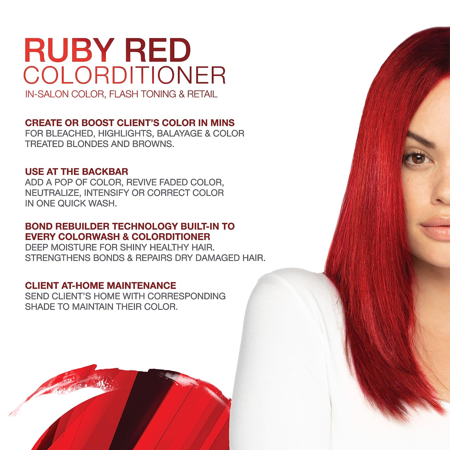 Celeb Luxury Gem Lites Ruby Red Colorditioner, après-shampoing colorant avec Bondfix Bond Rebuilder, glaçage de couleur semi-permanent pour cheveux, maintient et rafraîchit les tons rouges et rouge foncé
