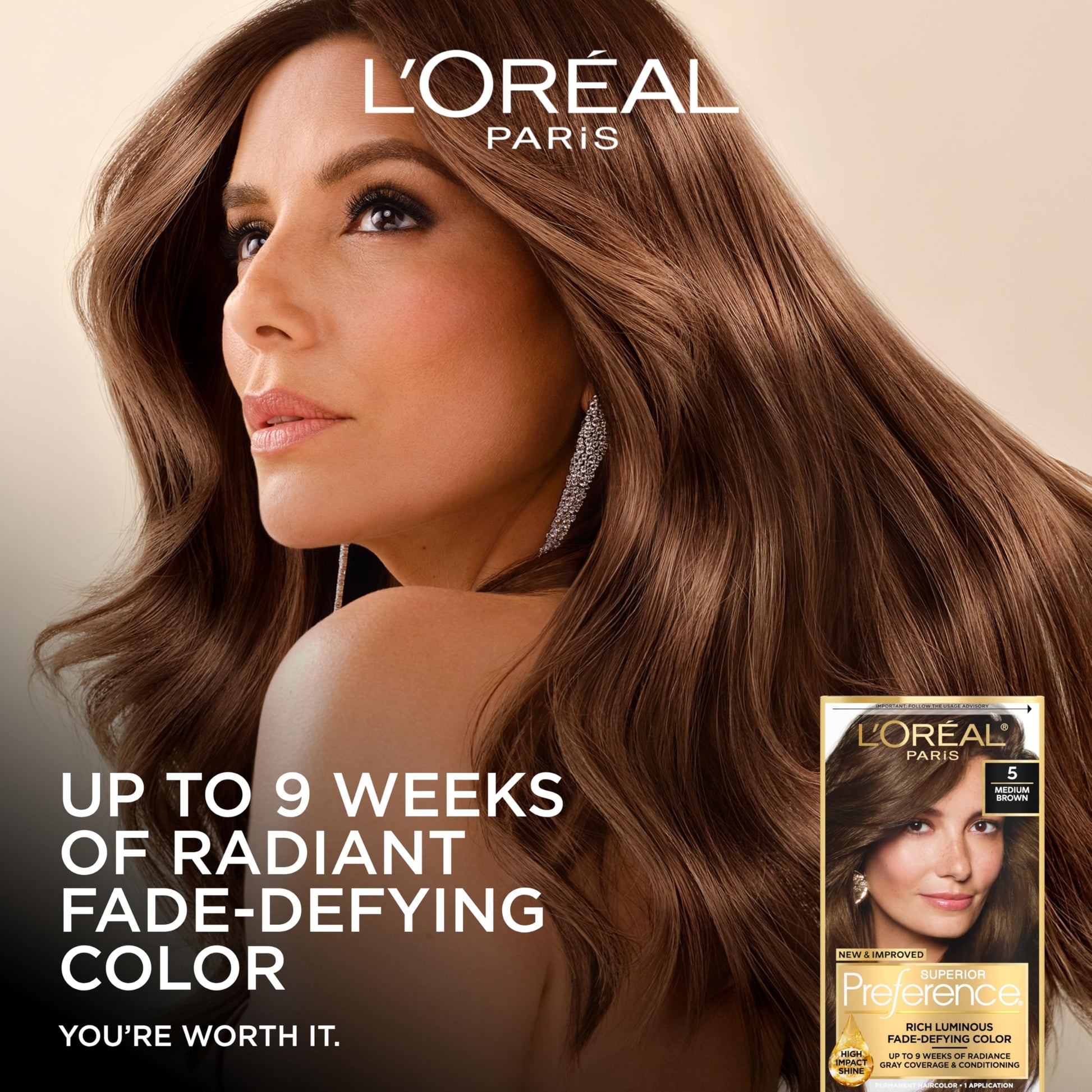 Dark Slate Gray L'Oreal Paris Superior Preference Fade-Defying + Shine Permanent Hair Color, 8 Medium Blonde, Pack of 1, Hair Dye