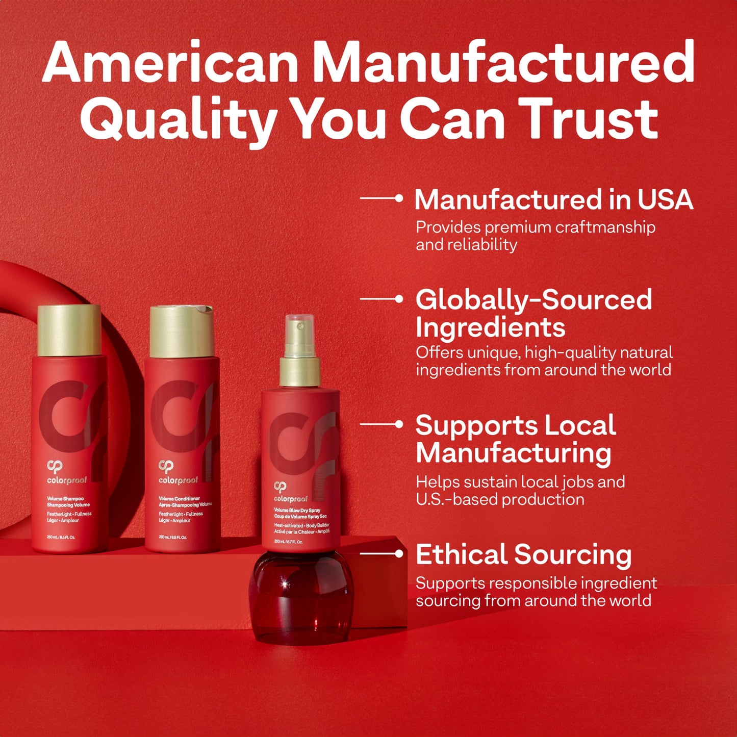 Colorproof Volume Shampoo for Women 8.5 Fl. Oz. Volume Shampoo, White Nectarine Scent, Sulfate Free Shampoo