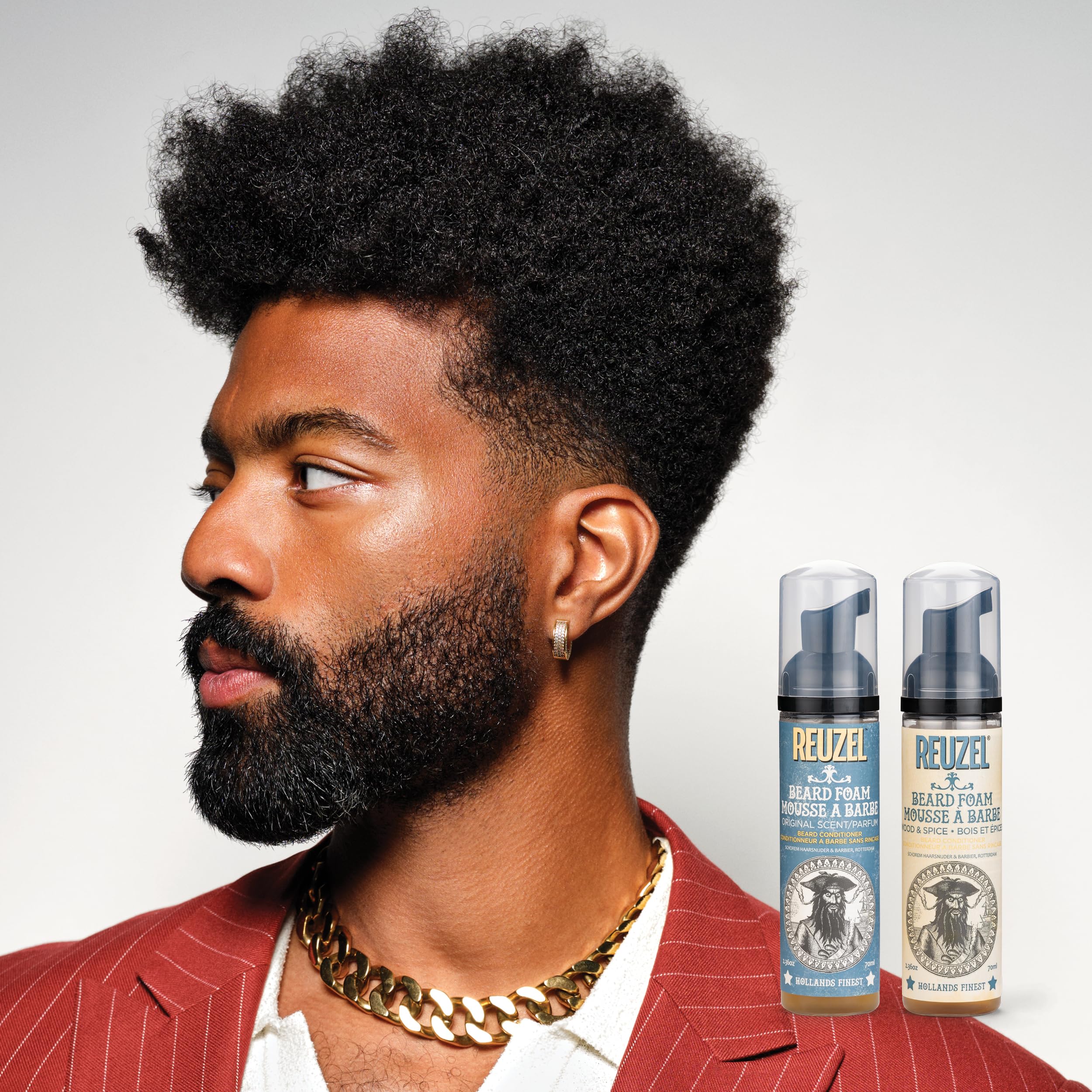 Reuzel Beard Foam, Reduces Beardruff And Itchy Skin, 2.36 Oz