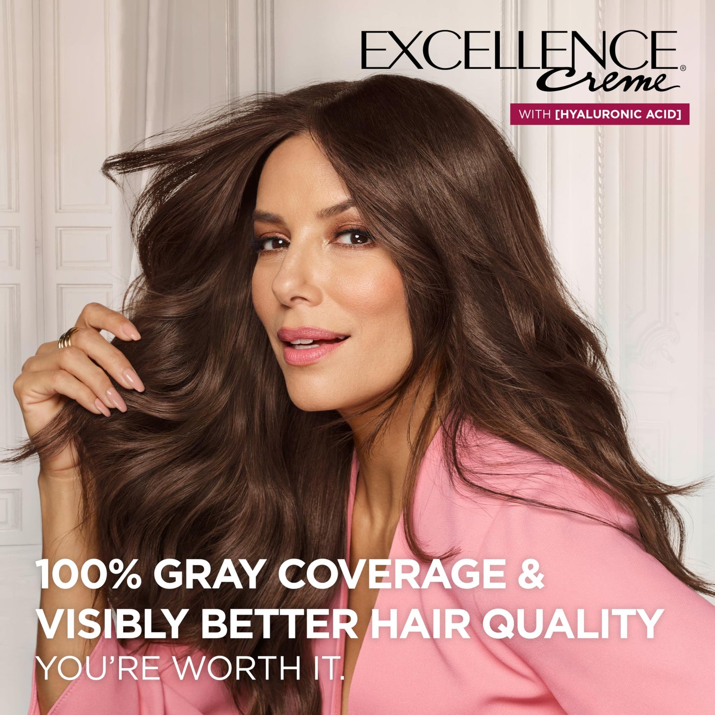 Light Gray L'Oreal Paris Excellence Crème Permanent Hair Dye, Triple Care Hair Color with Hyaluronic Acid for 100% Gray Coverage, 01 Extra Light Natural Ash Blonde, 1 Kit (Packaging May Vary)