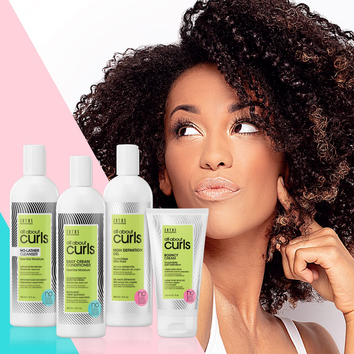 ALL ABOUT CURLS Bouncy Cream Styling | Touchable Soft Definition | Define, Moisturize, De-Frizz | All Curly Hair Types | Vegan & Cruelty Free | Sulfate Free | 5.1 Fl Oz