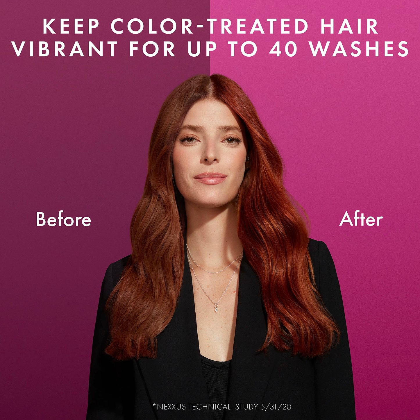 Brown Nexxus Color Assure Shampoo for Vibrancy for Color Treated Hair Powered by Chromabond Sealer with Citric Acid 33.8
