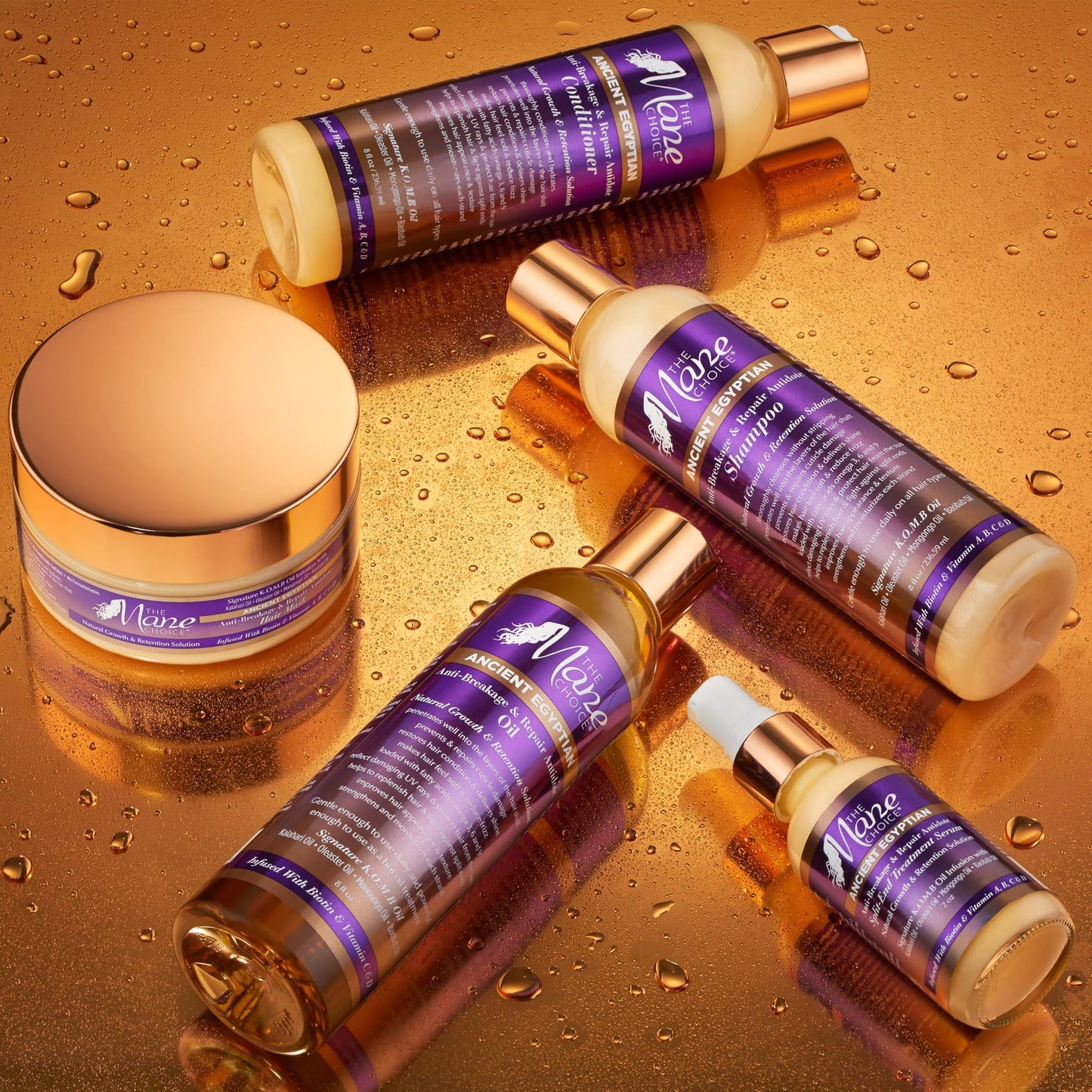 Mane Choice 古埃及防断裂发油，8 盎司，轻盈天然发油，富含生物素和维生素，可强韧和保护秀发，不含对羟基苯甲酸酯和硫酸盐
