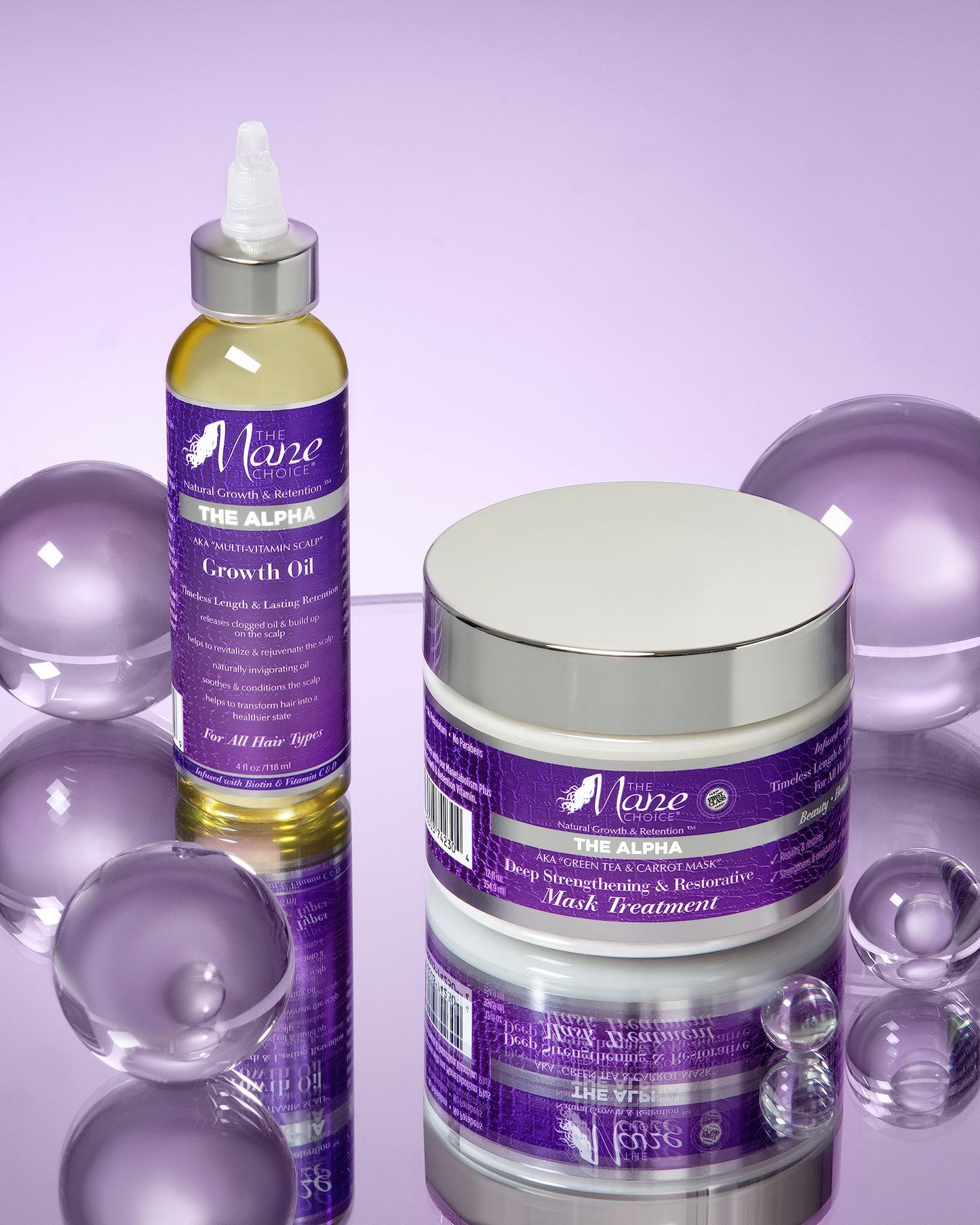 The Mane Choice The Alpha Hair Mask, masque au thé vert et à la carotte, 340 g, hydratant et réparateur en profondeur, anti-frisottis, aide à restaurer les cheveux secs et abîmés, sans parabènes ni sulfates.