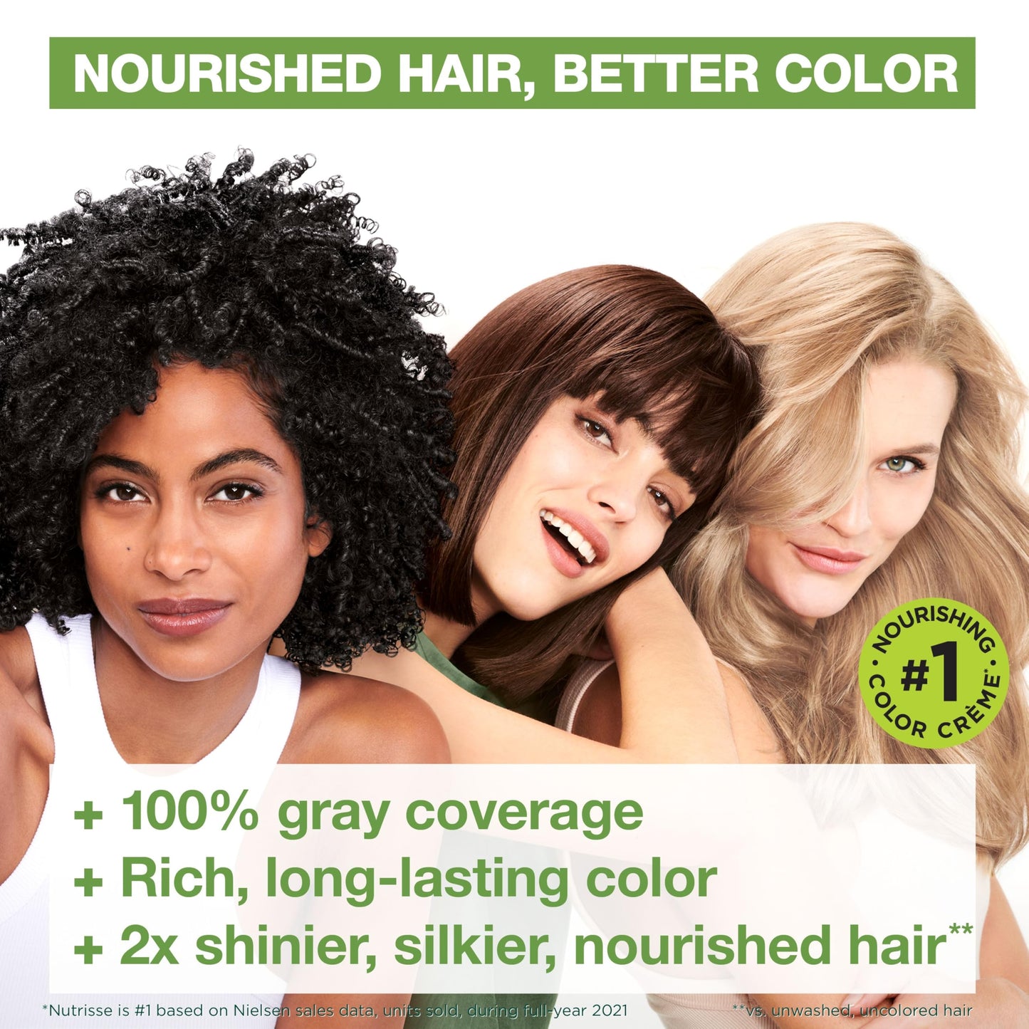 White Smoke Garnier Nutrisse Ultra Crème Hair Color, Permanent Hair Dye with 100% Gray Coverage, Vegan & Cruelty-Free, 61 Light Extra Ash Brown (Mochaccino), 2 Count