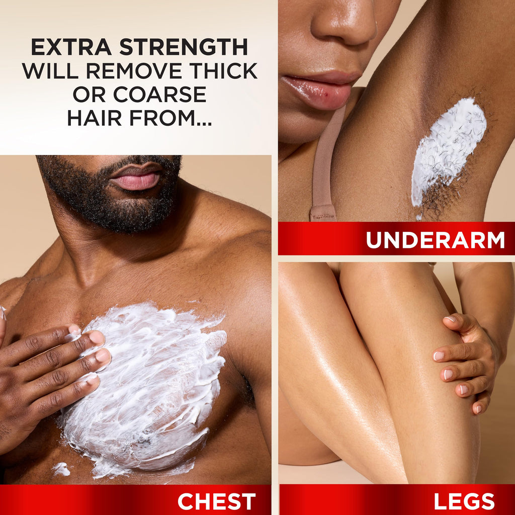 SoftSheen-Carson Magic Razorless Shaving Cream, Depilatory Hair Removal Cream for Body Hair, Extra Strength, Works in 4 Minutes for, 6 oz