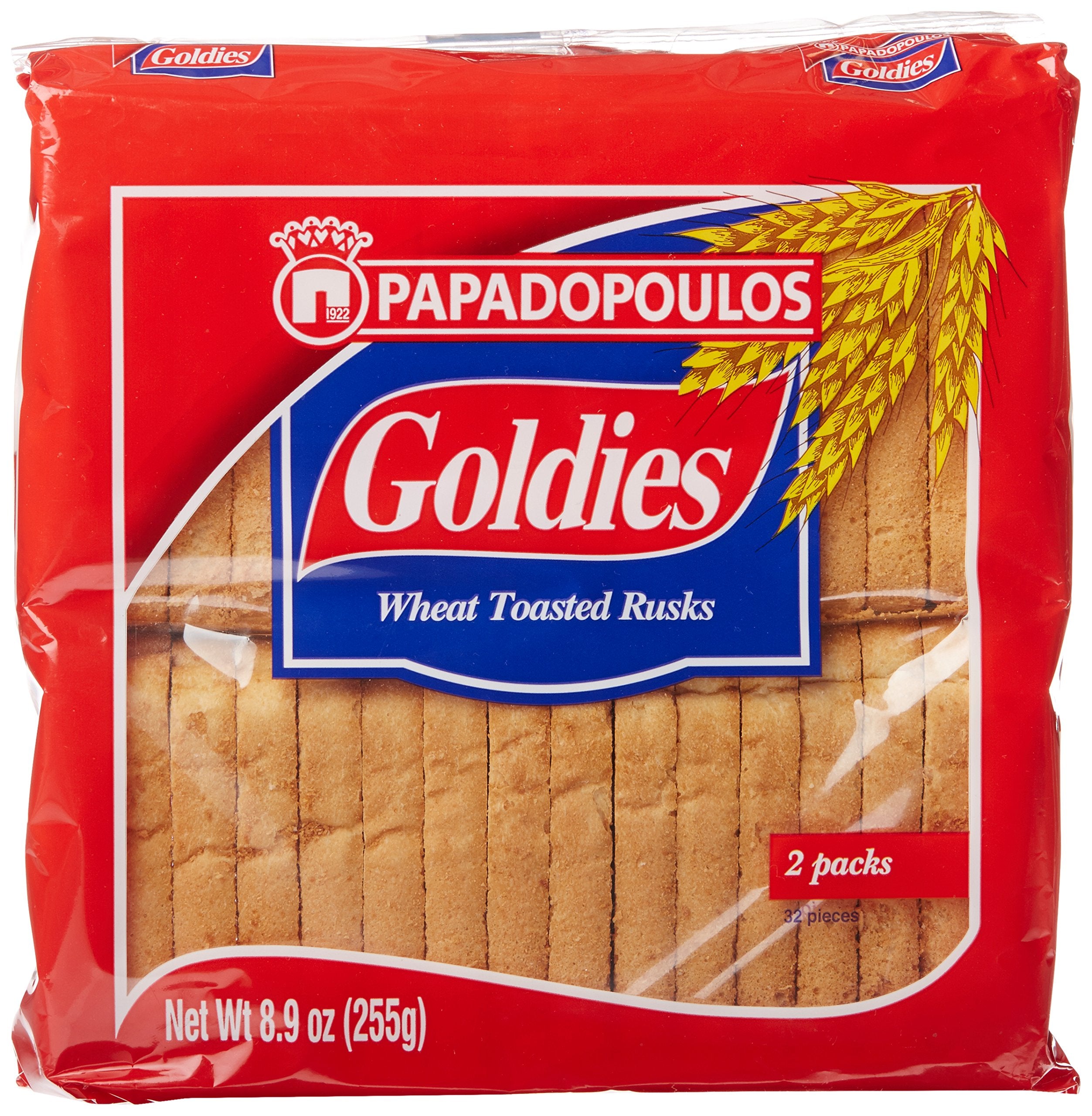 Papadopolous Goldies Whole Grain Rusks, 9 oz